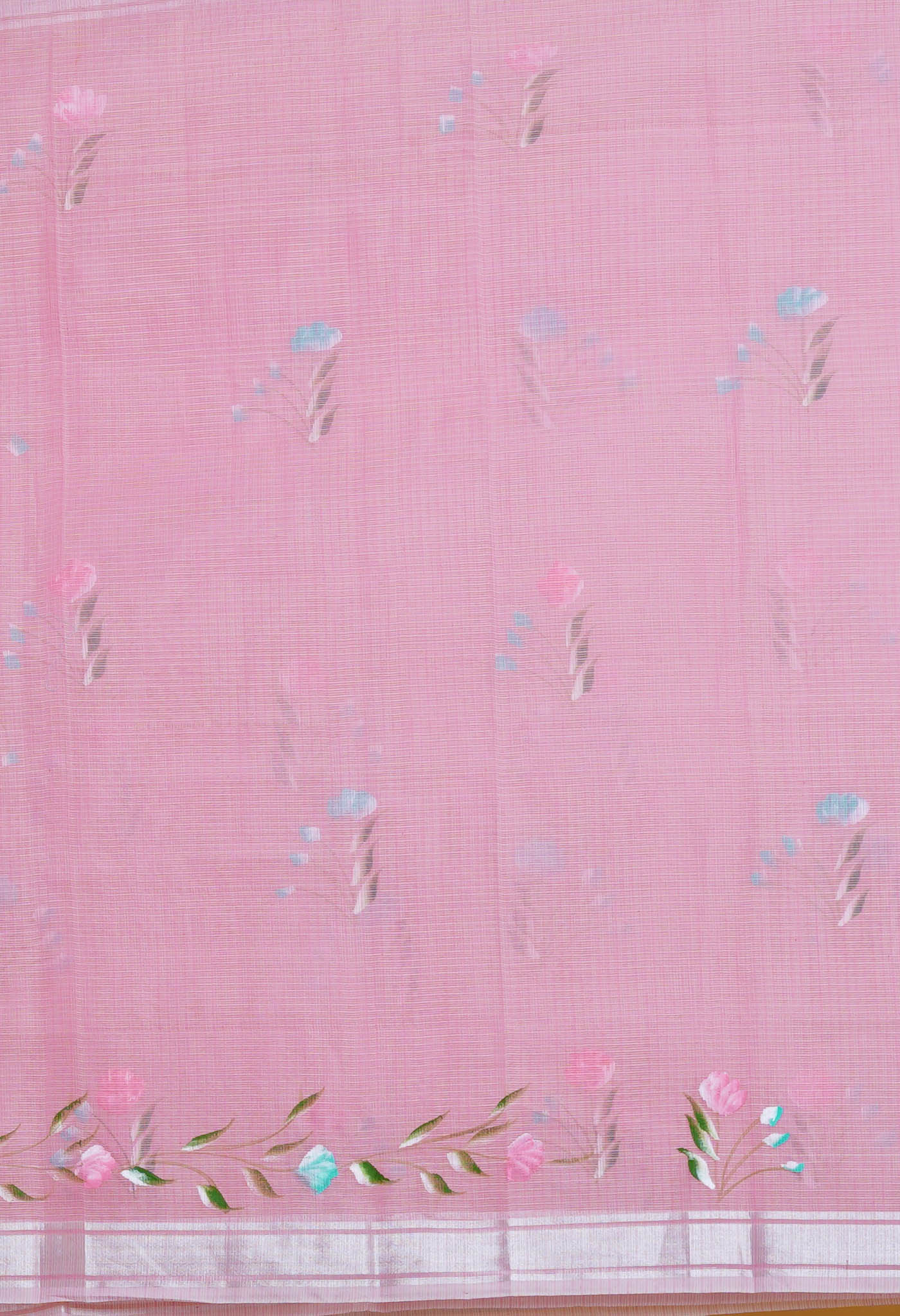 Pink Pure Hand Painted Kota Saree