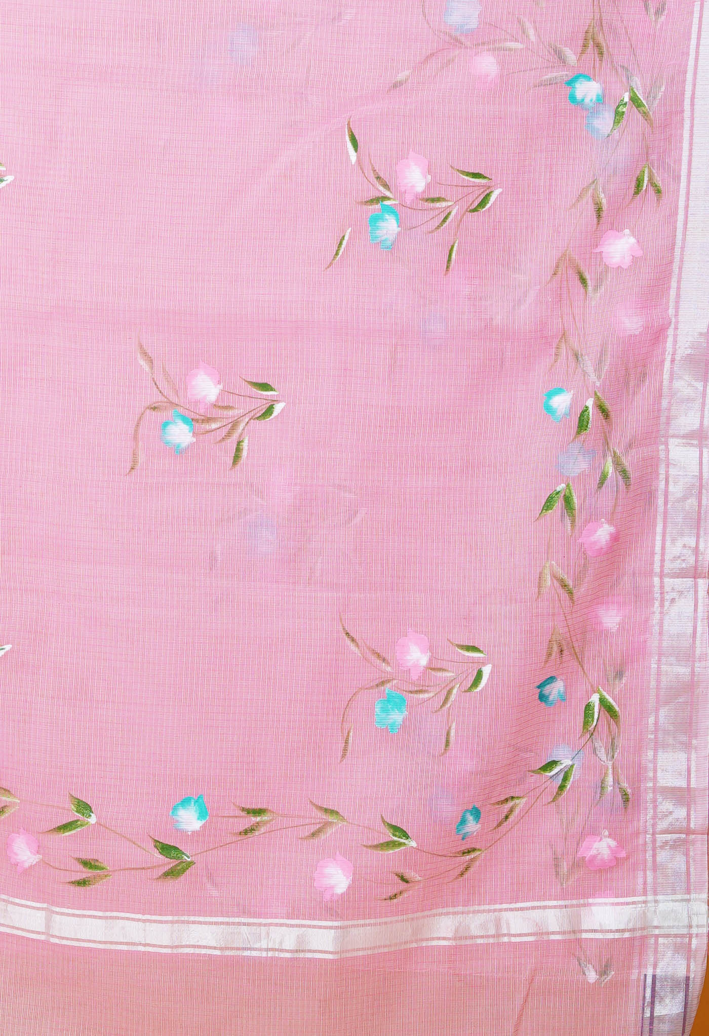 Pink Pure Hand Painted Kota Saree-UNM79386