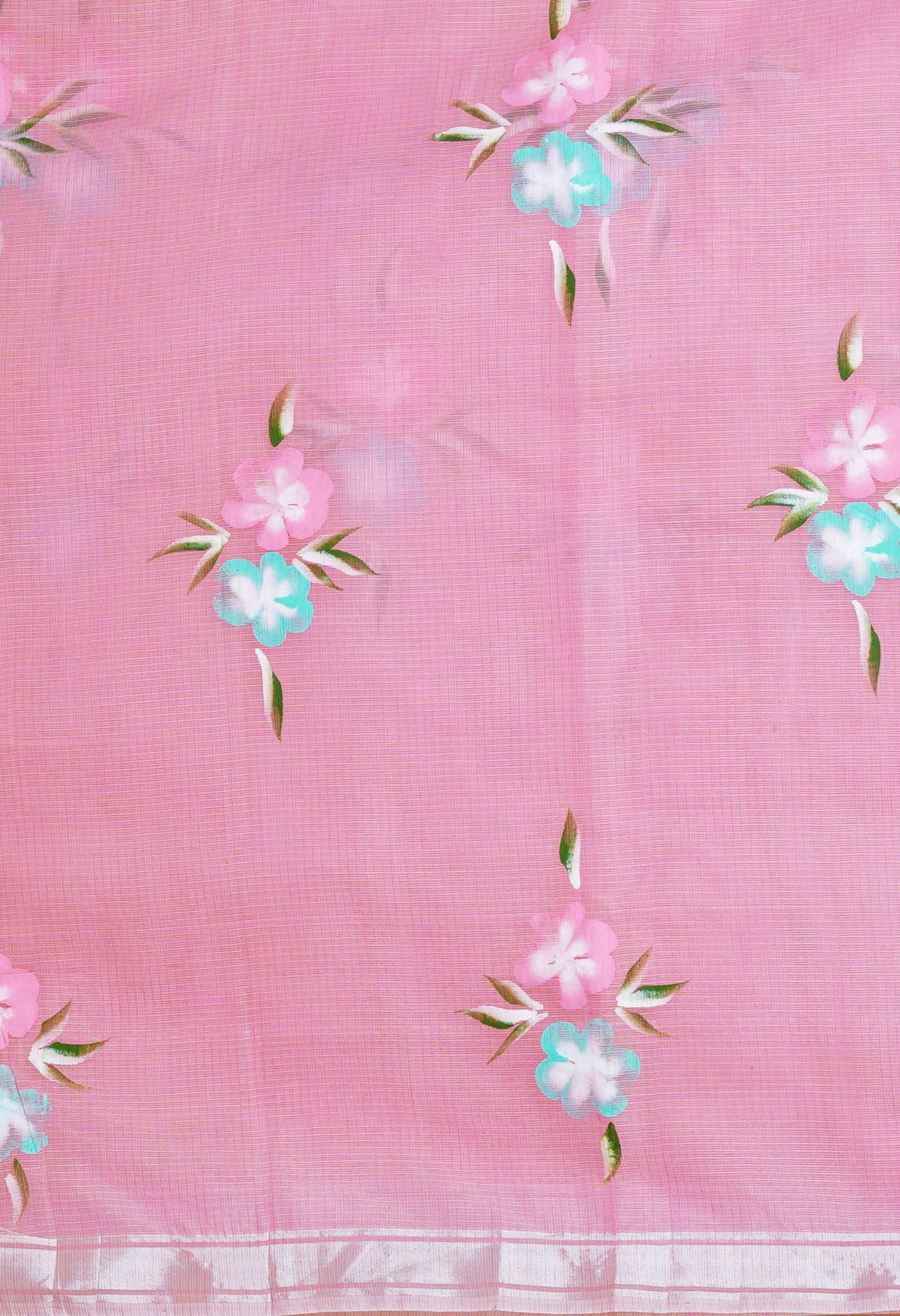 Pink Pure Hand Painted Kota Saree-UNM79389