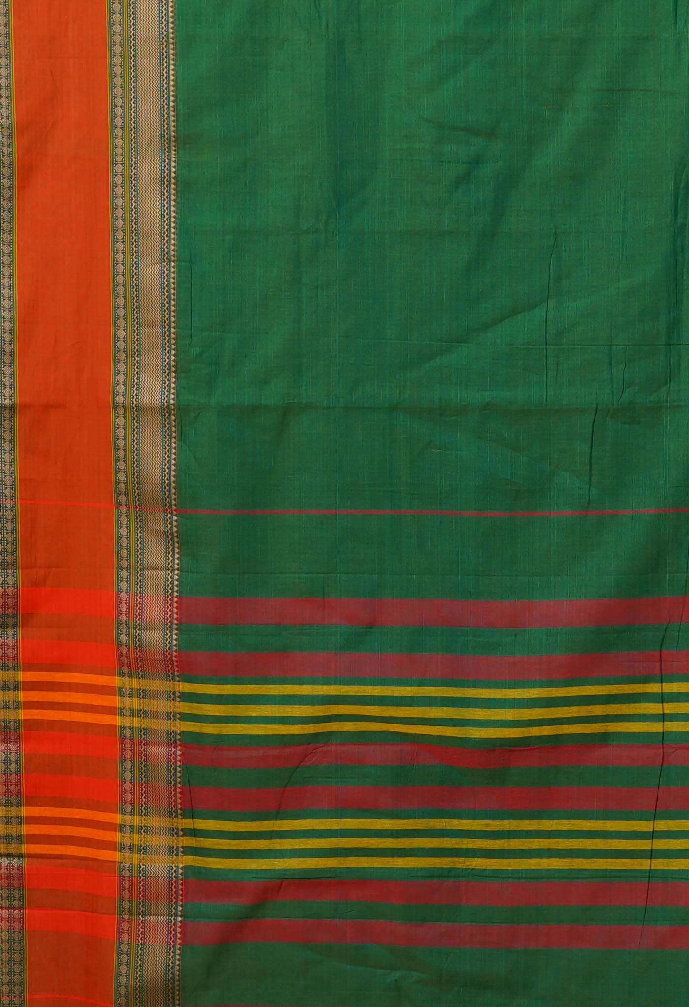 Green Pure Handloom Narayani Cotton Saree