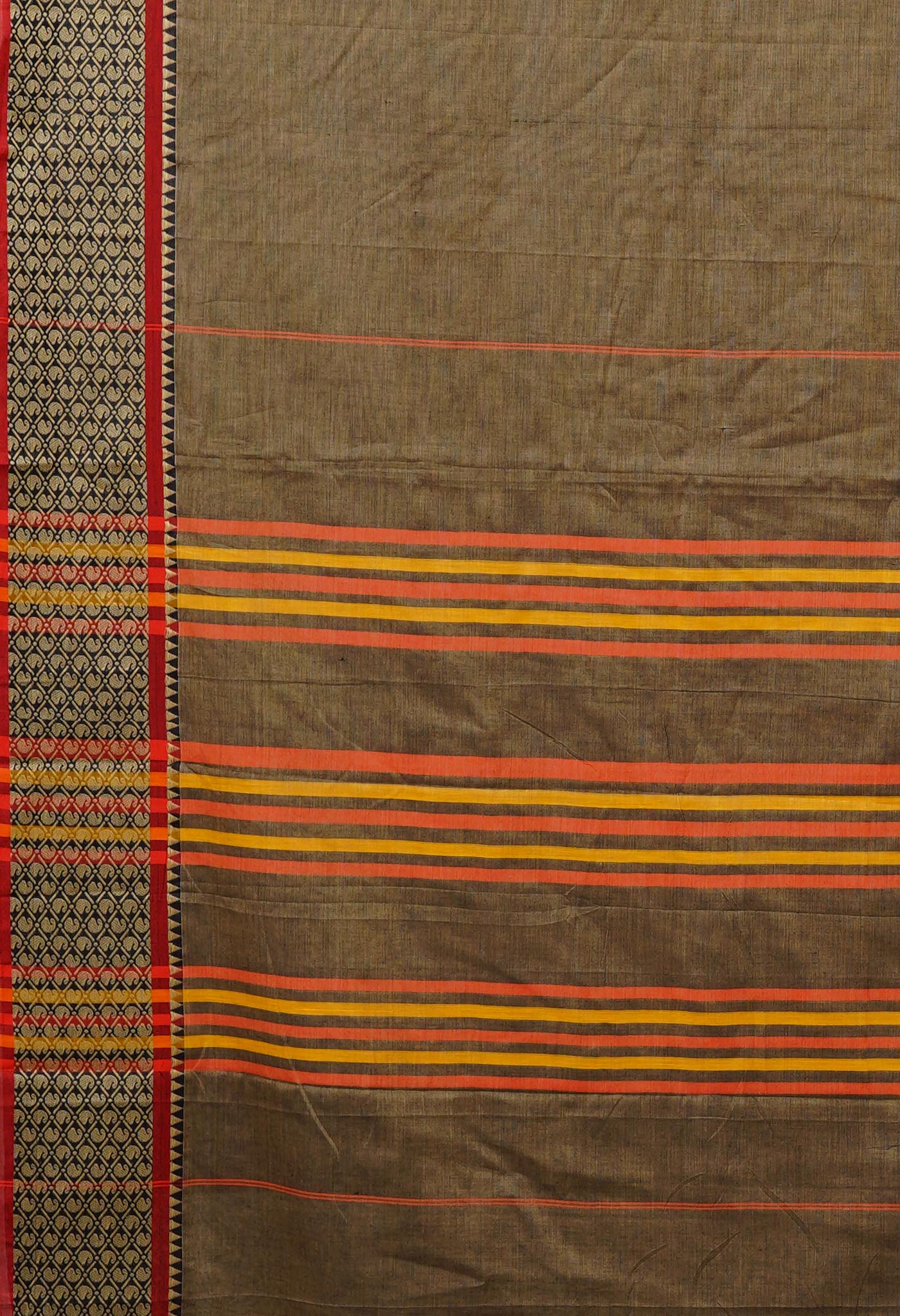 Brown Pure Handloom Narayani Cotton Saree-UNM79487