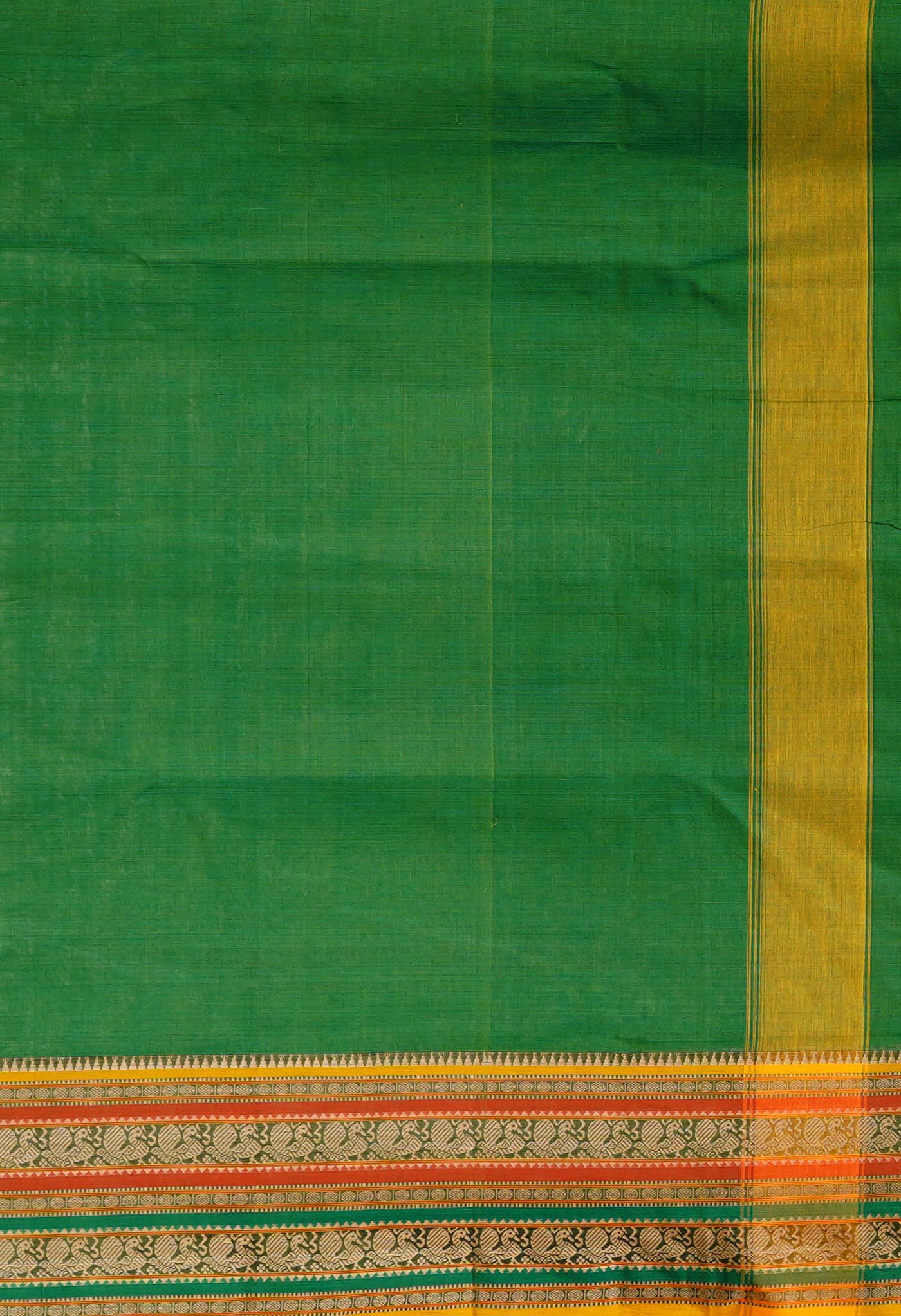 Green Pure Handloom Narayani Cotton Saree