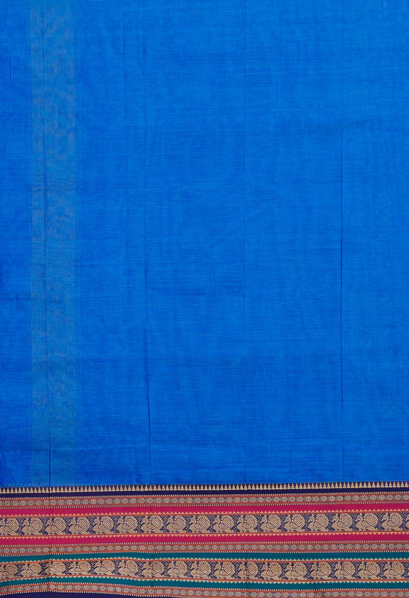 Blue Pure Handloom Narayani Cotton Saree-UNM79495