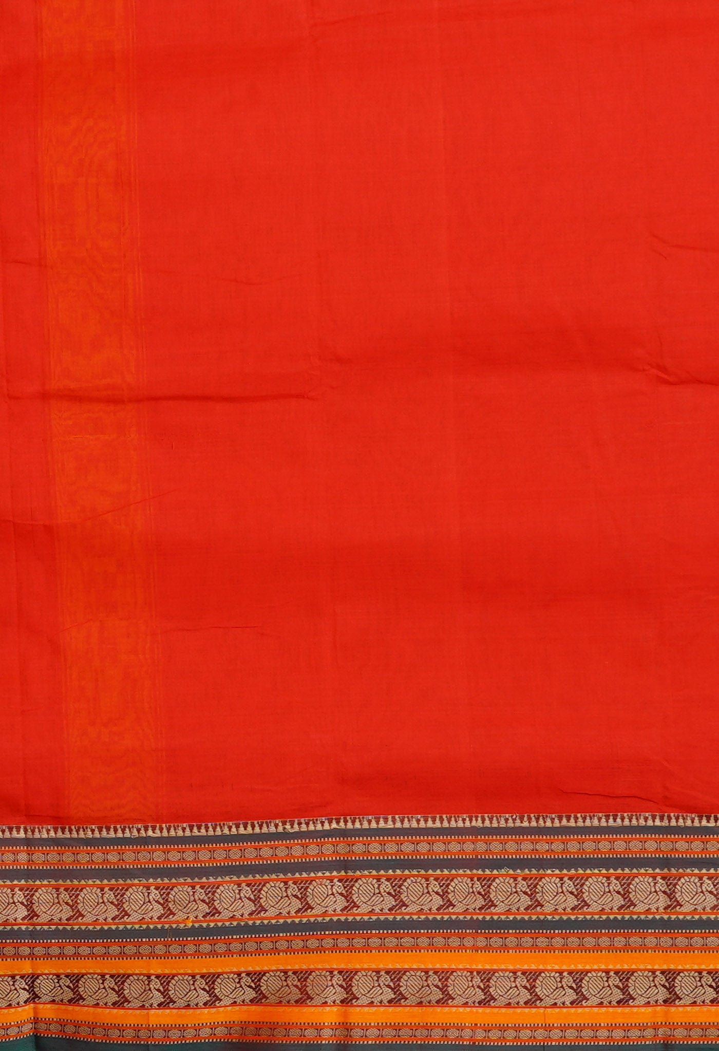 Red Pure Handloom Narayani Cotton Saree-UNM79497