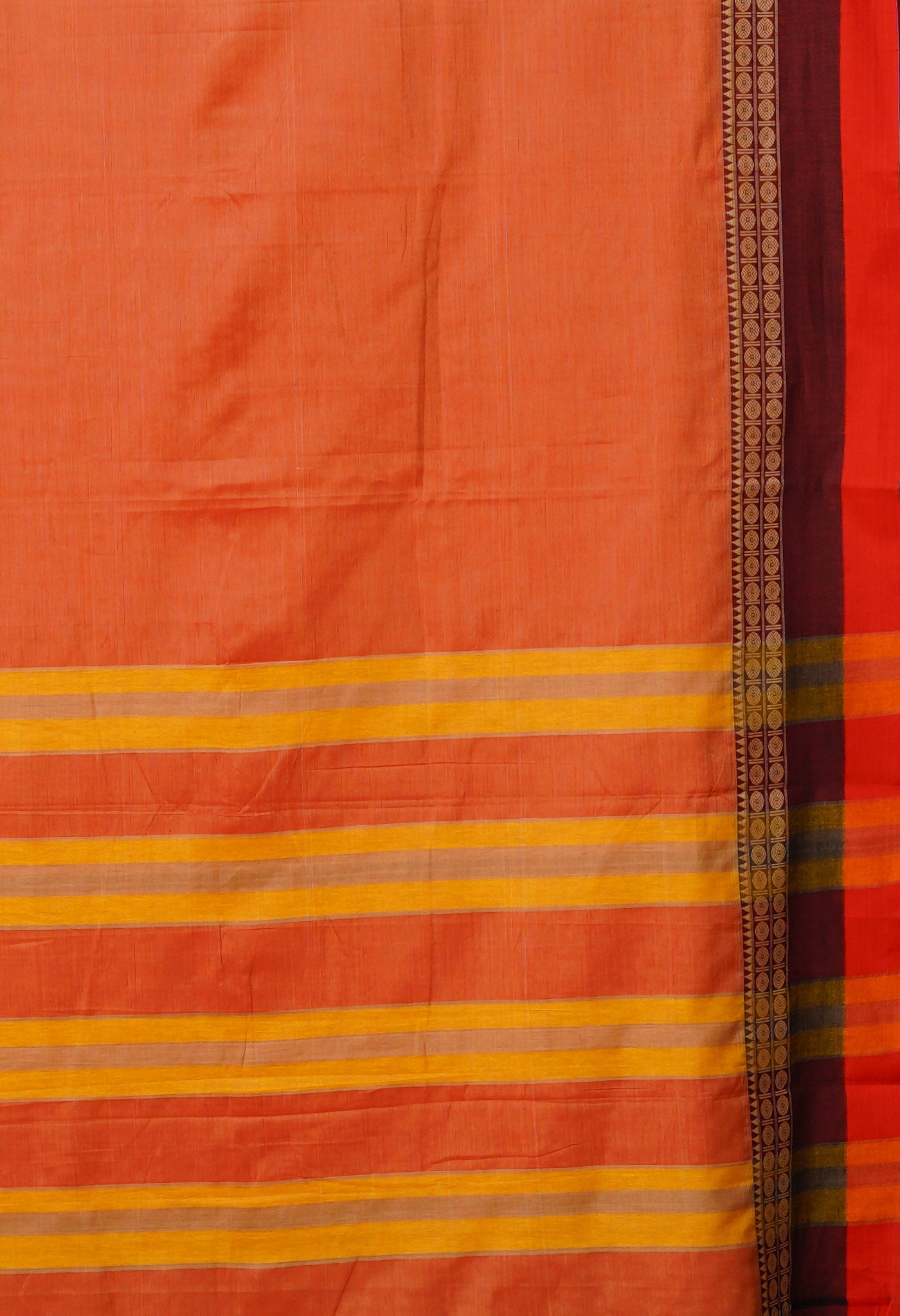 Light Red Pure Handloom Narayani Cotton Saree-UNM79505