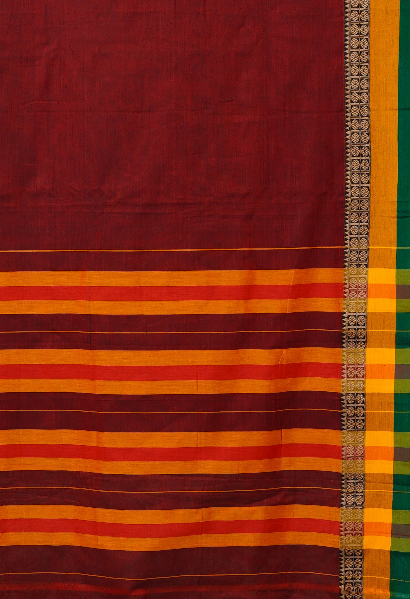 Maroon Pure Handloom Narayani Cotton Saree