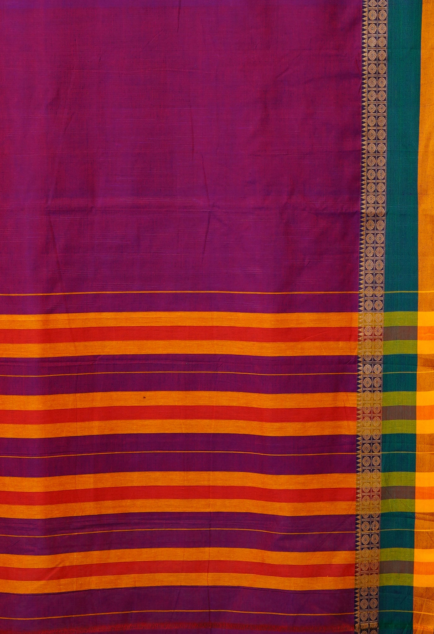 Purple Pure Handloom Narayani Cotton Saree