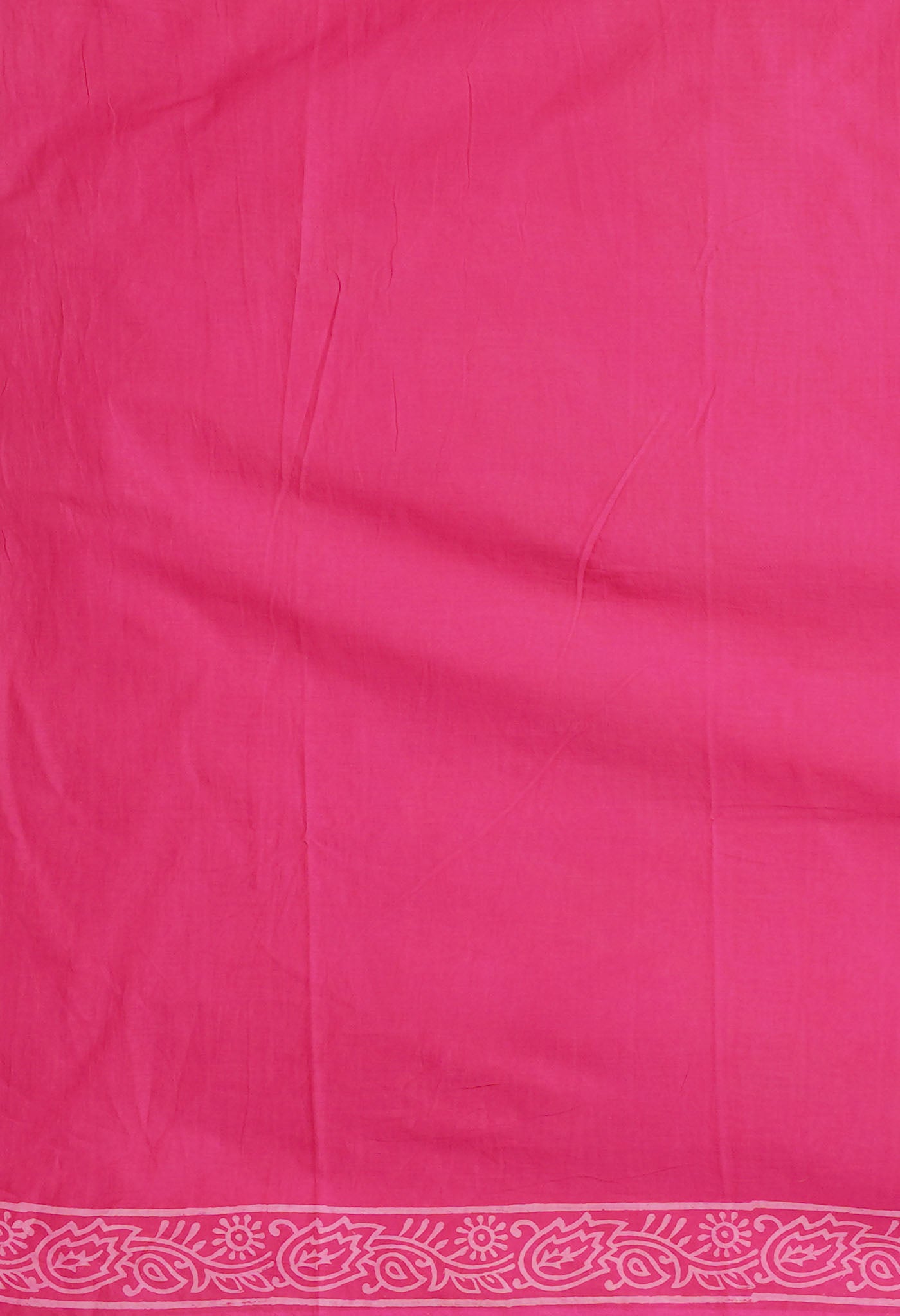 Pink Pure Hand Block Printed Soft Cotton Saree-UNM79600