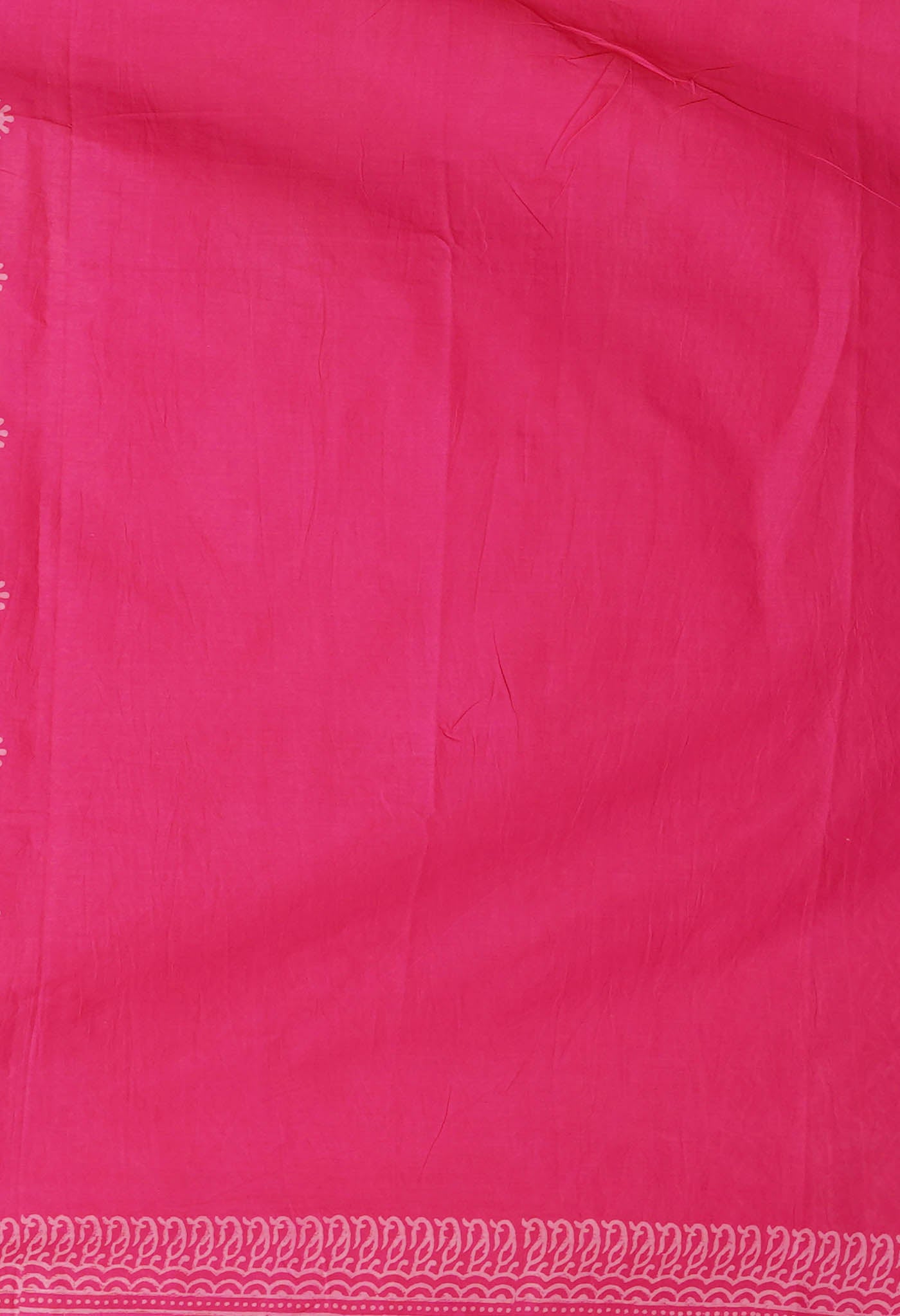 Pink Pure Hand Block Printed Soft Cotton Saree-UNM79610