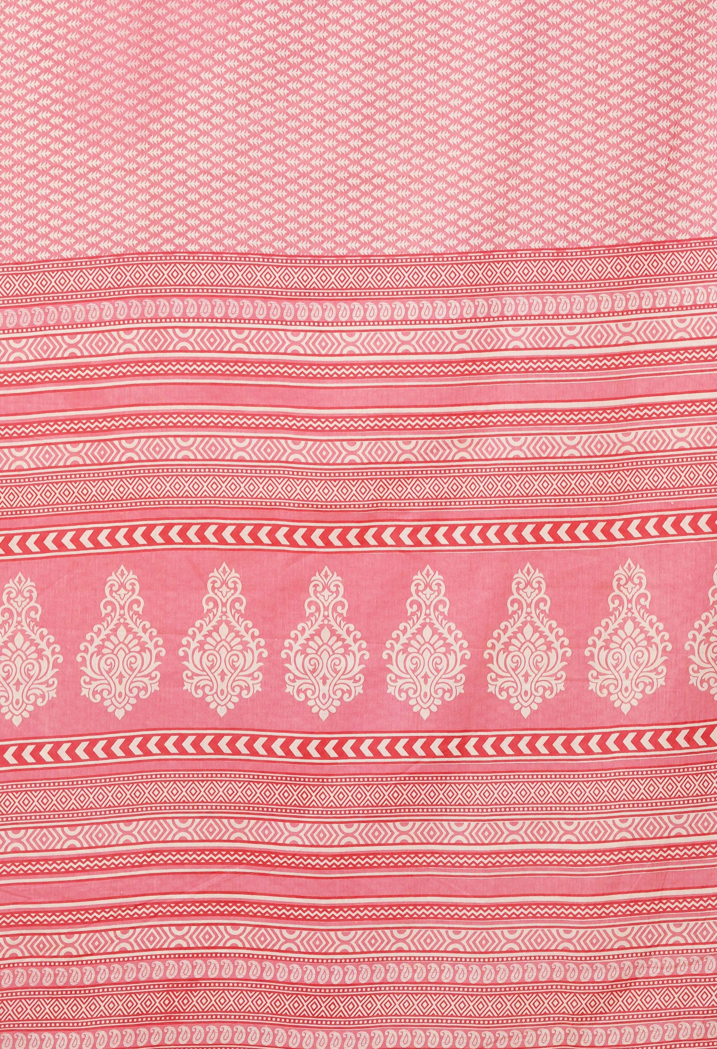 Pink Pure Hand Block Printed Soft Cotton Saree-UNM79797