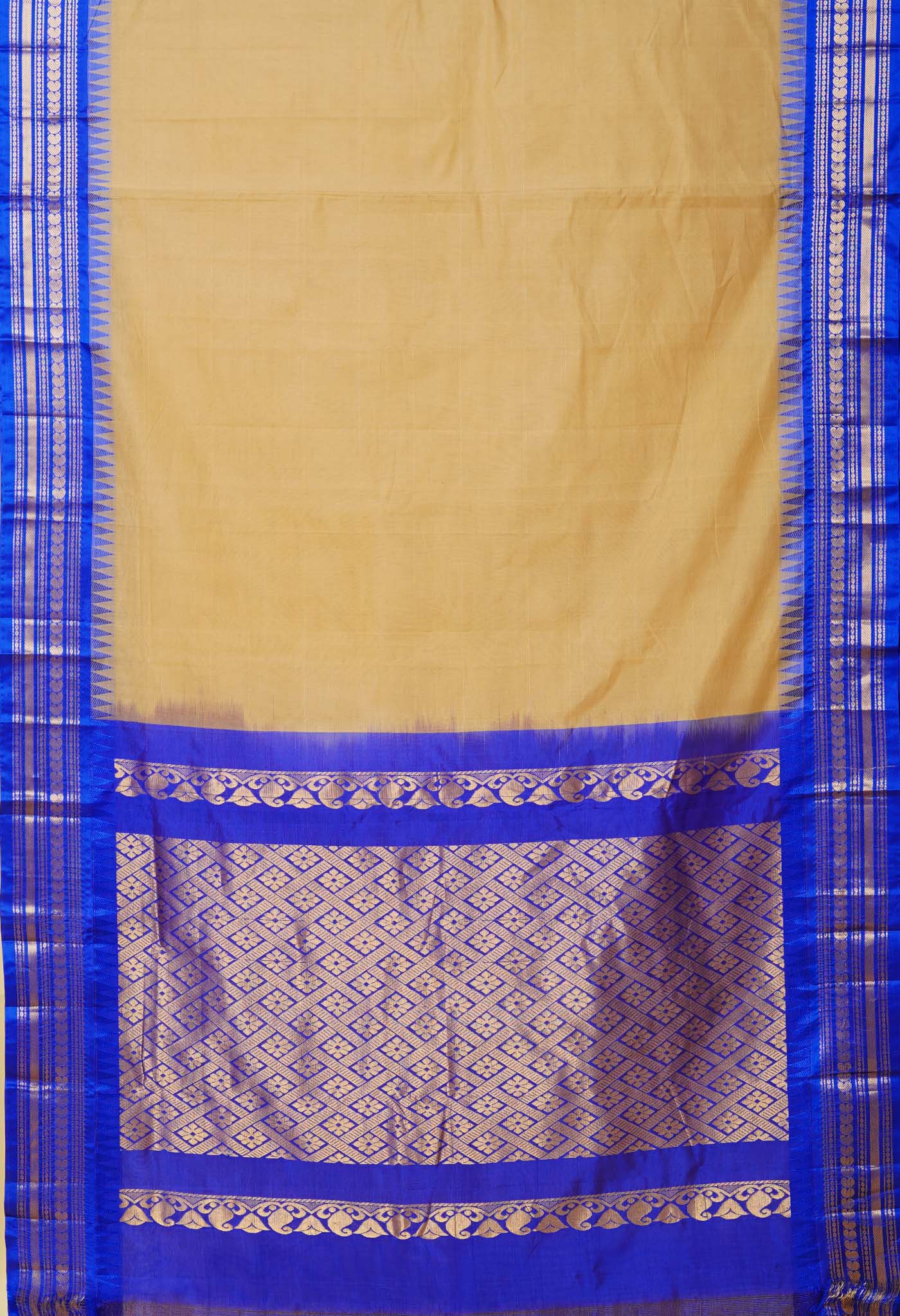 Brown Pure Handloom Gadwal Cotton Saree-UNM79943