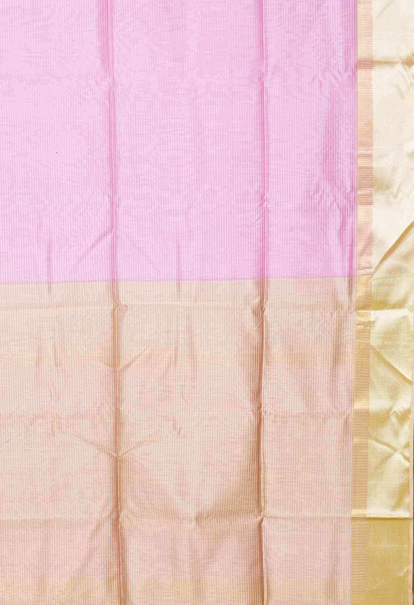 Pink Pure Handloom Maheshwari Sico Saree-UNM79996