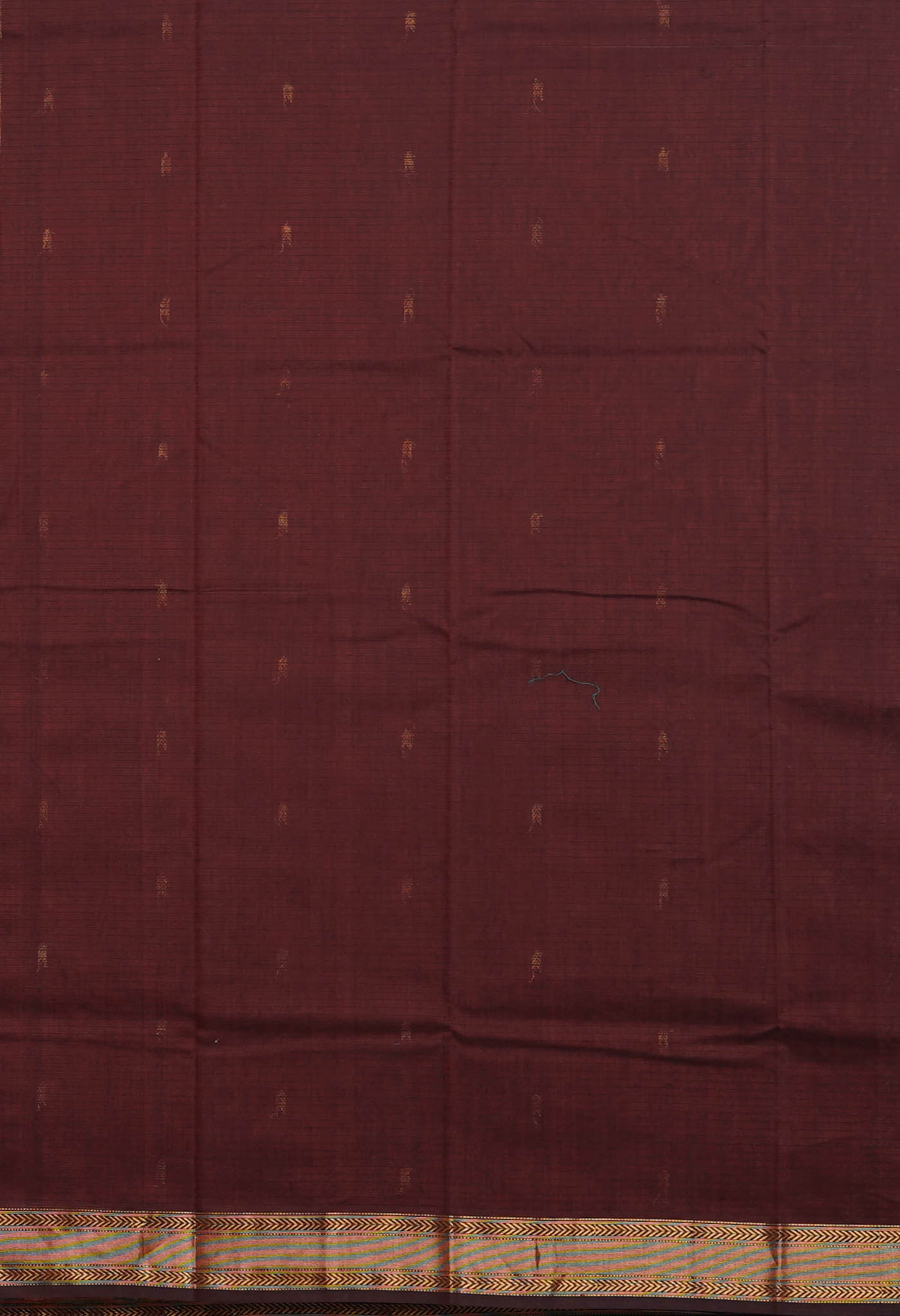 Dark Chocolate Brown Pure Handloom Maheshwari Sico Saree-UNM80008