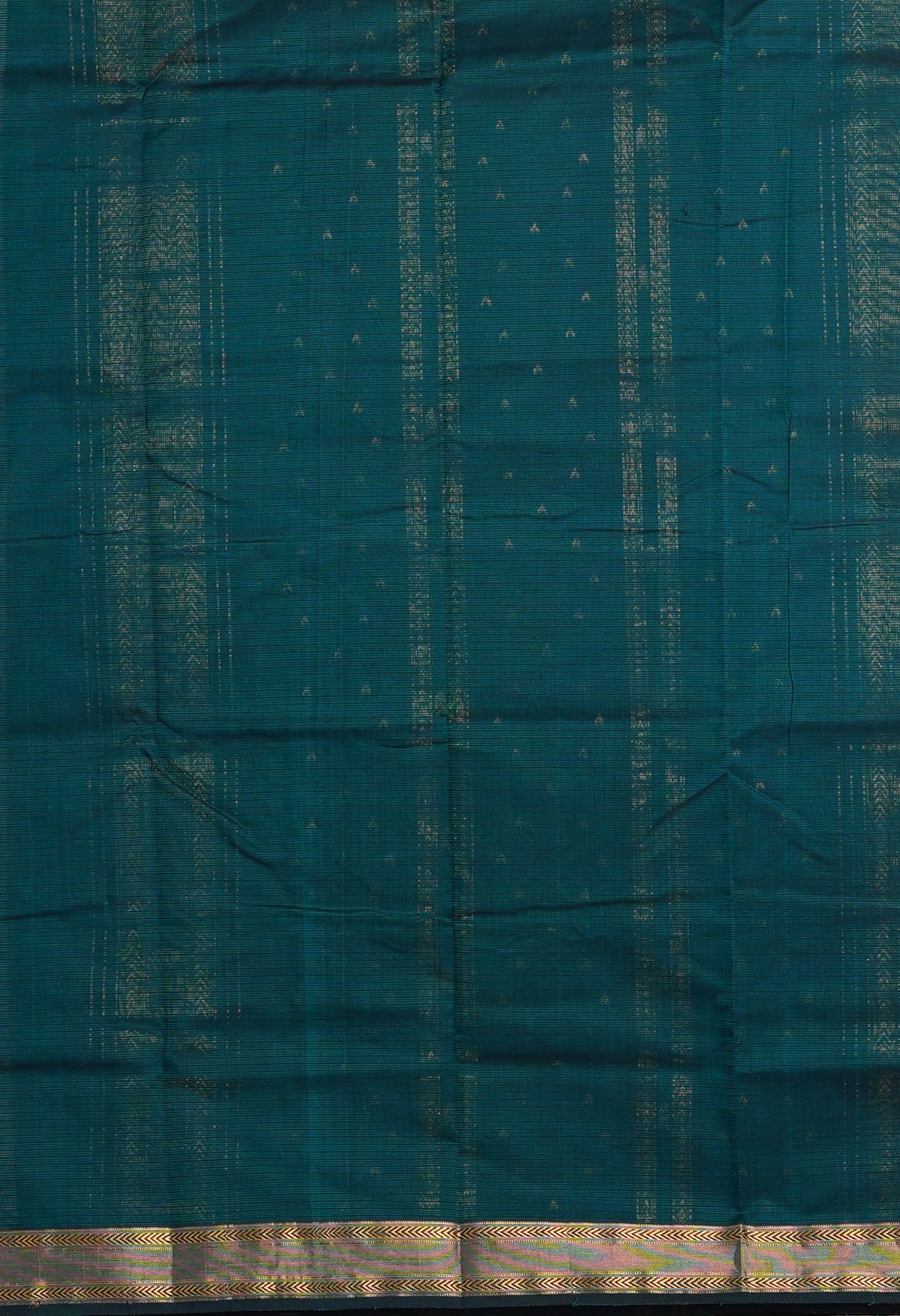 Peacock Green Pure Handloom Maheshwari Sico Saree-UNM80011