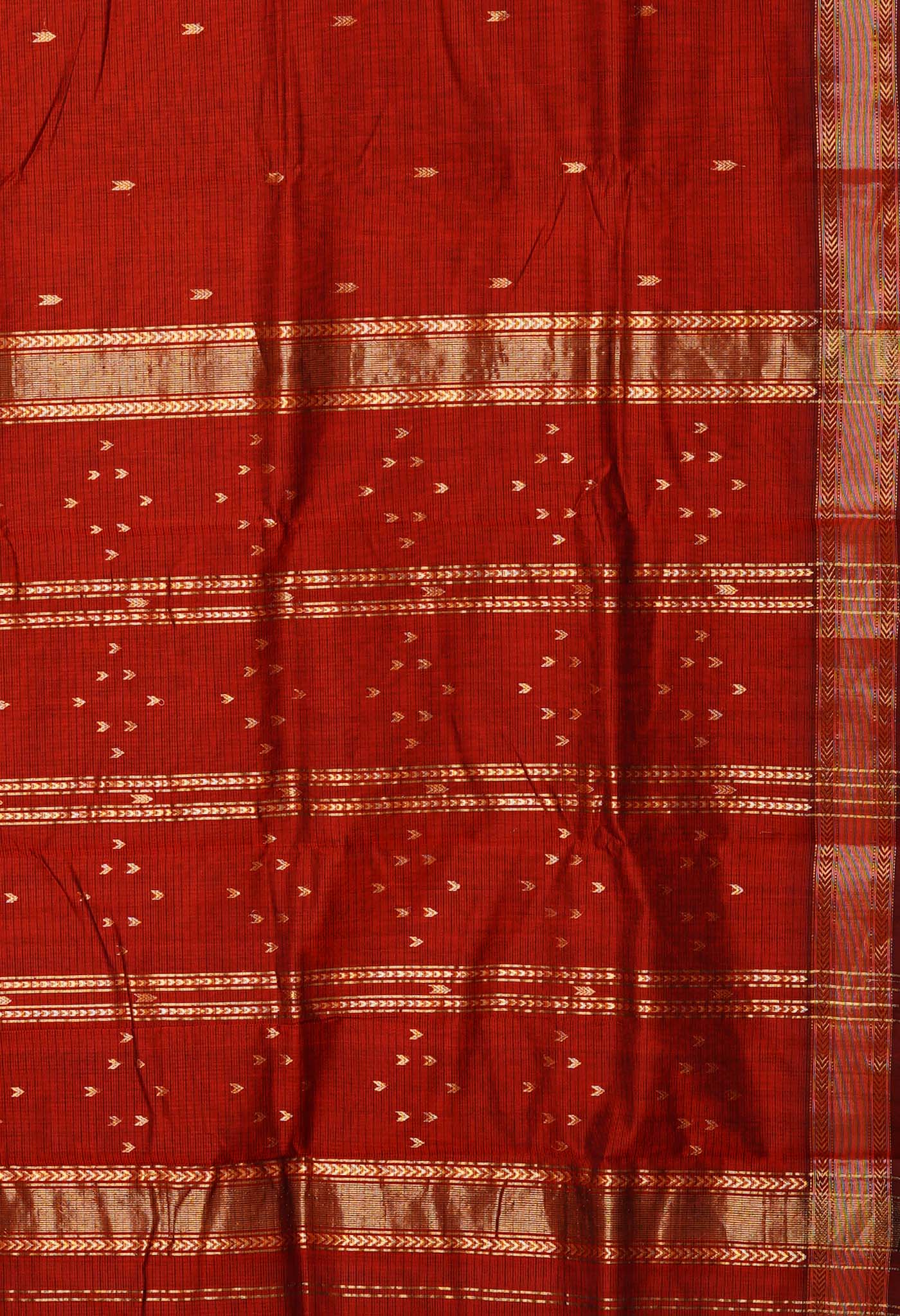 Maroon Pure Handloom Maheshwari Sico Saree-UNM80013