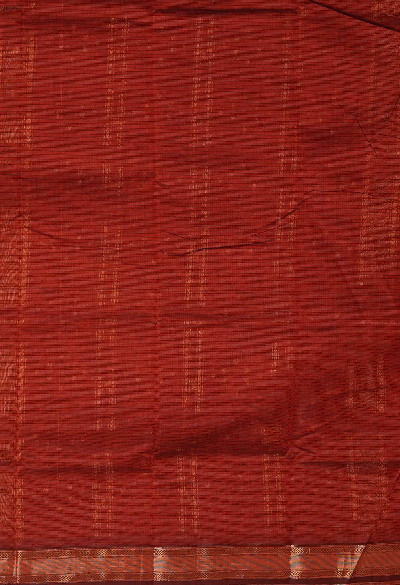 Maroon Pure Handloom Maheshwari Sico Saree-UNM80013