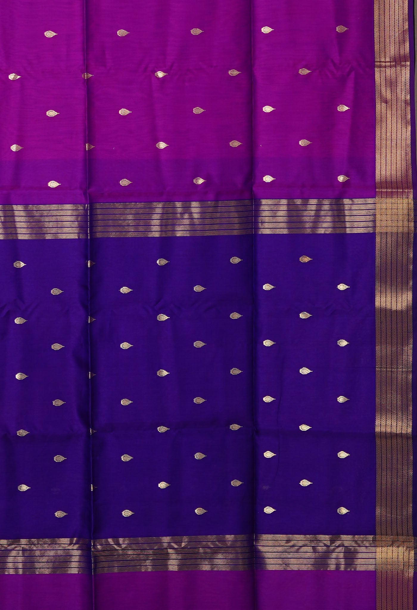 Violet Pure Handloom Maheshwari Sico Saree-UNM80020