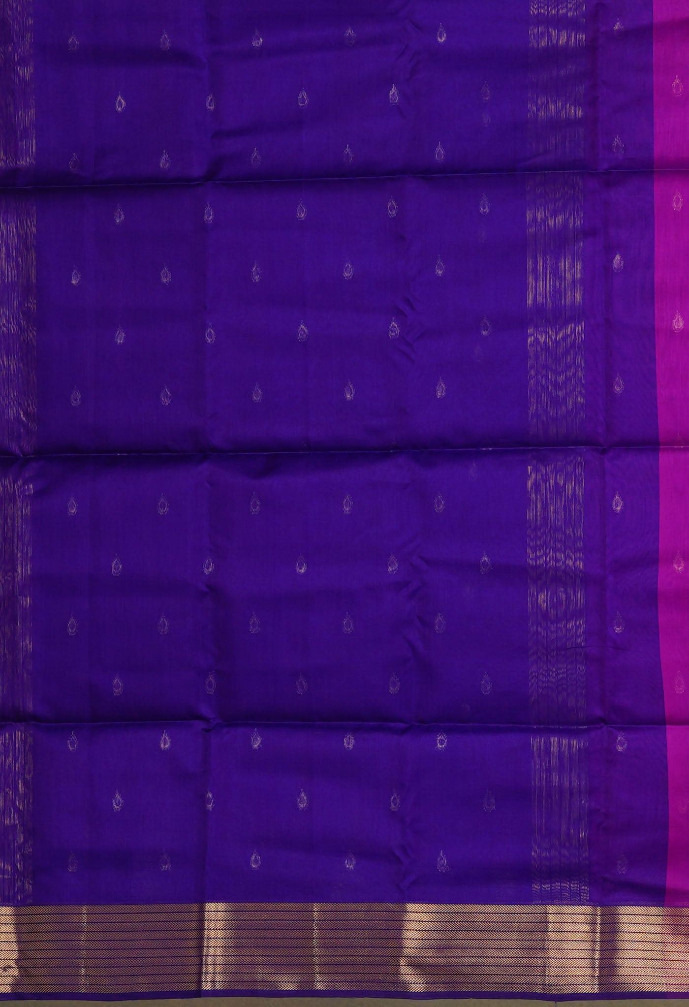 Violet Pure Handloom Maheshwari Sico Saree-UNM80020