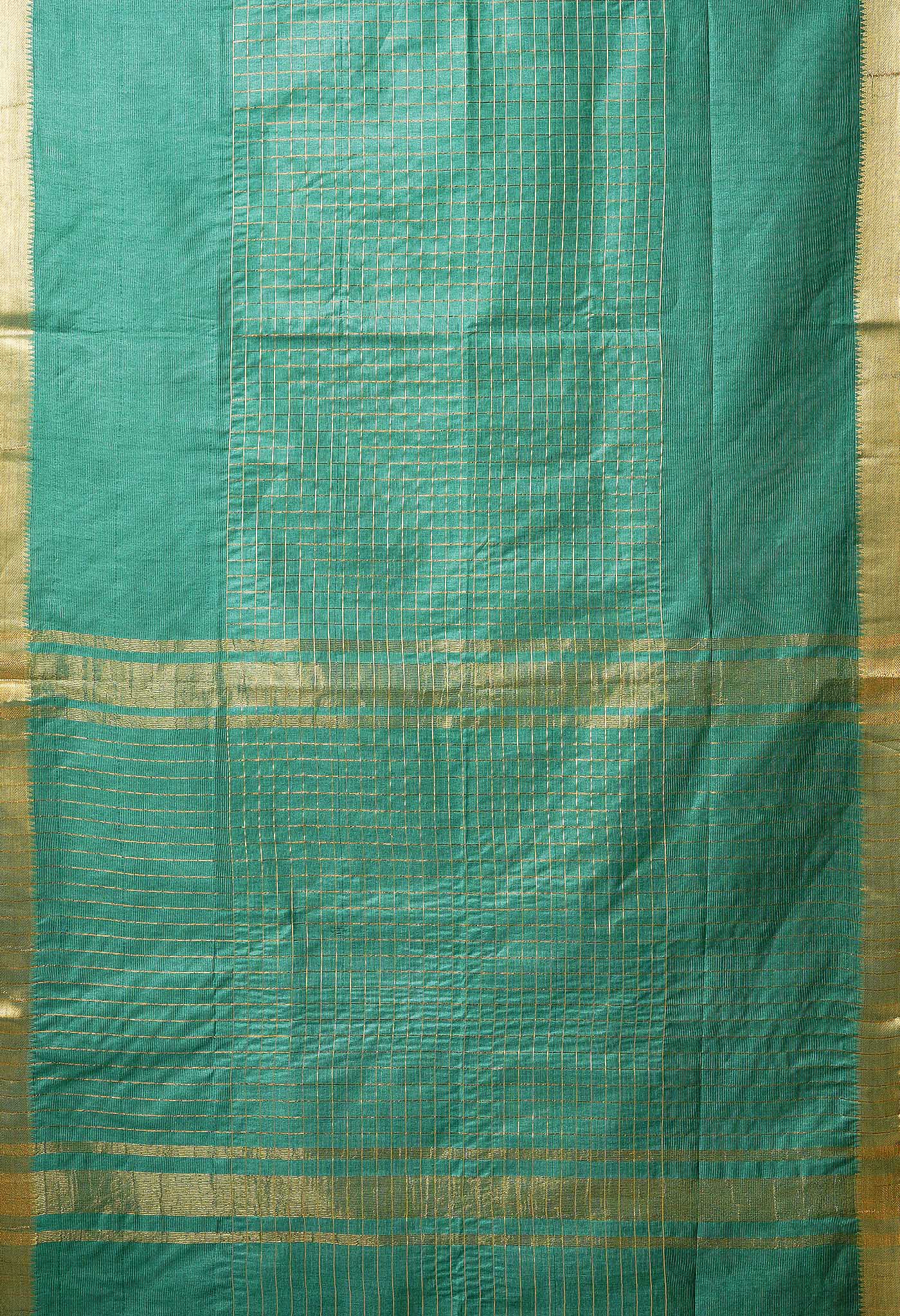 Green Chanderi Sico Saree-UNM80073