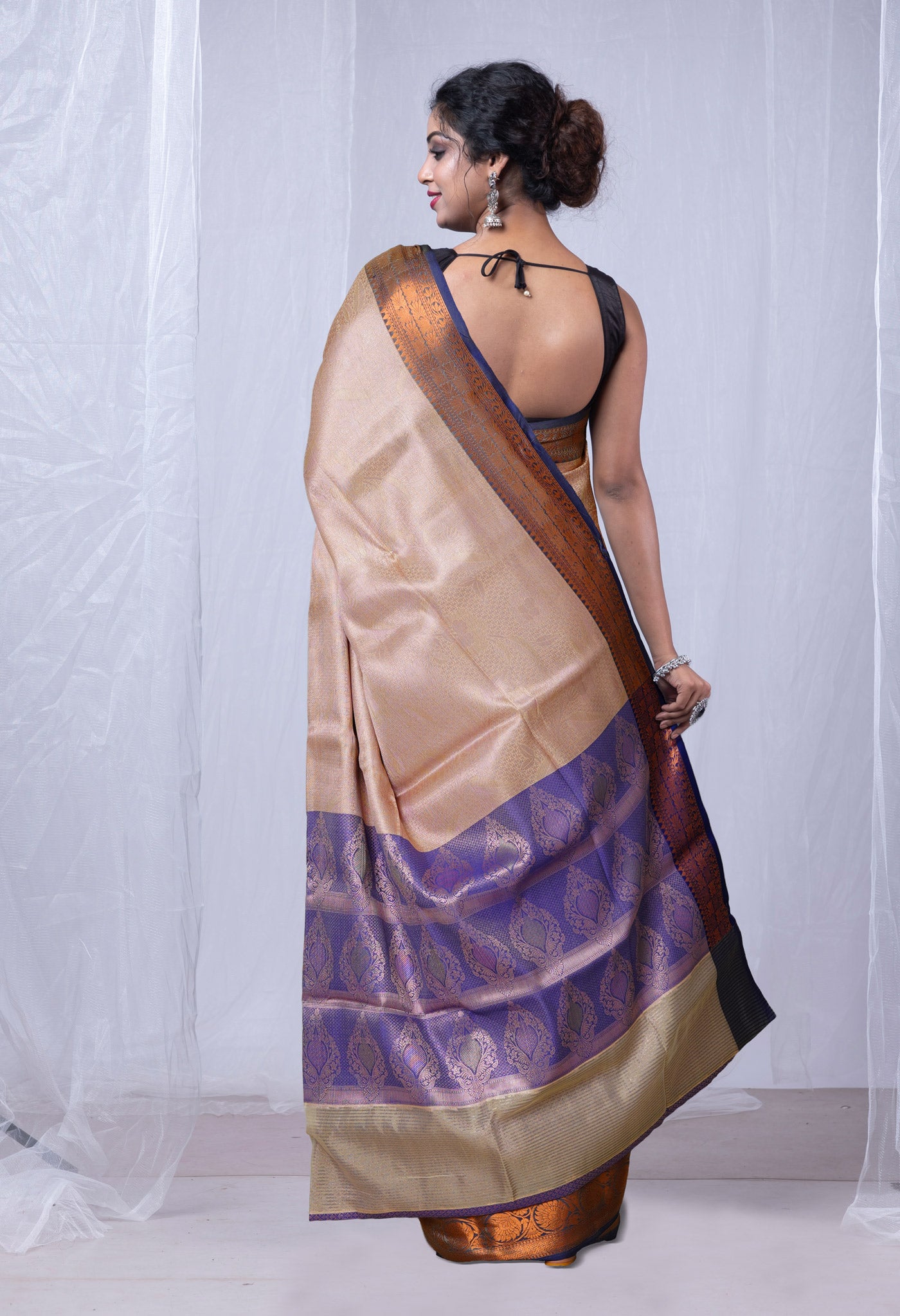 Pink Banarasi Tissue Saree-UNM80078