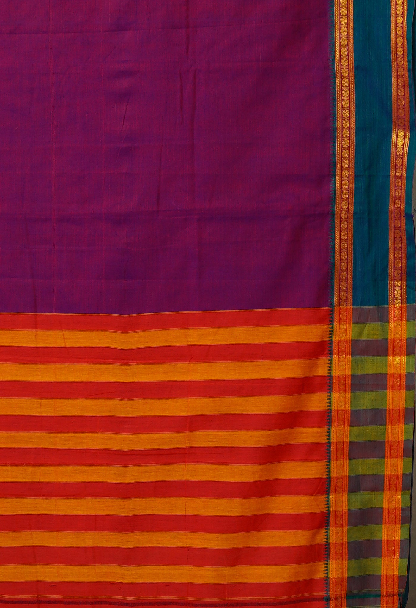 Purple Pure Handloom Narayani Cotton Saree-UNM80092