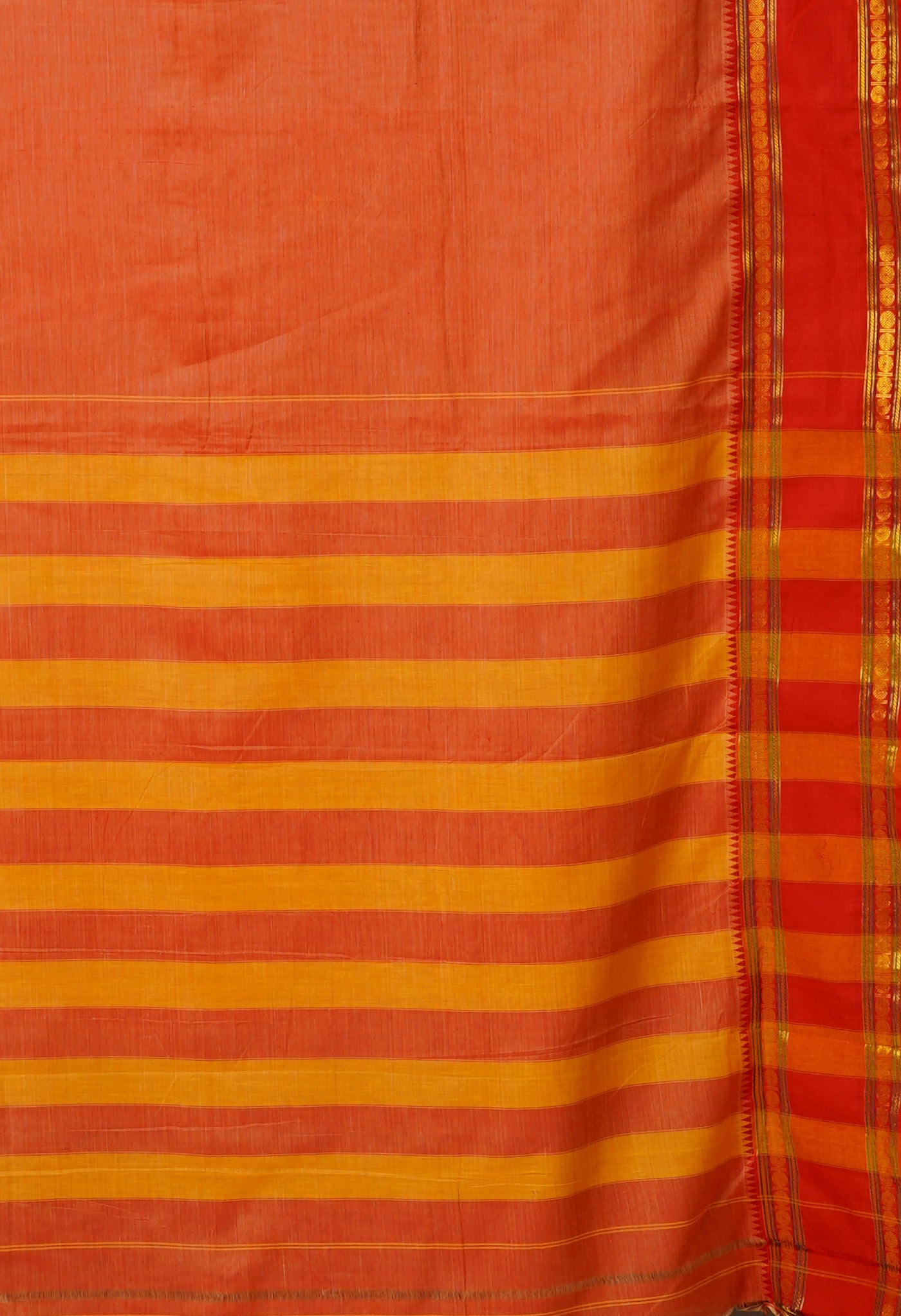 Red Pure Handloom Narayani Cotton Saree-UNM80094