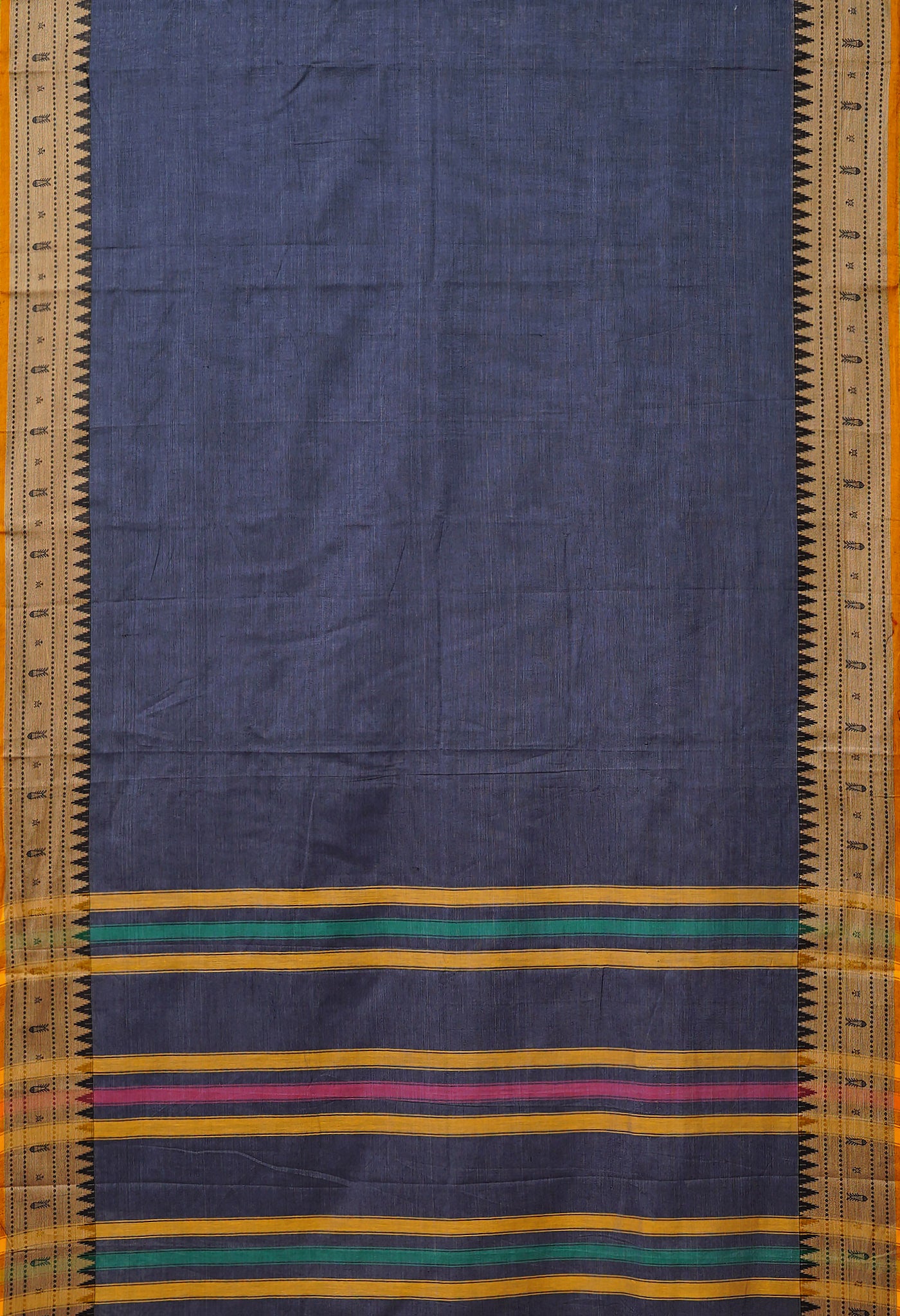 Grey Pure Handloom Narayani Cotton Saree-UNM80098