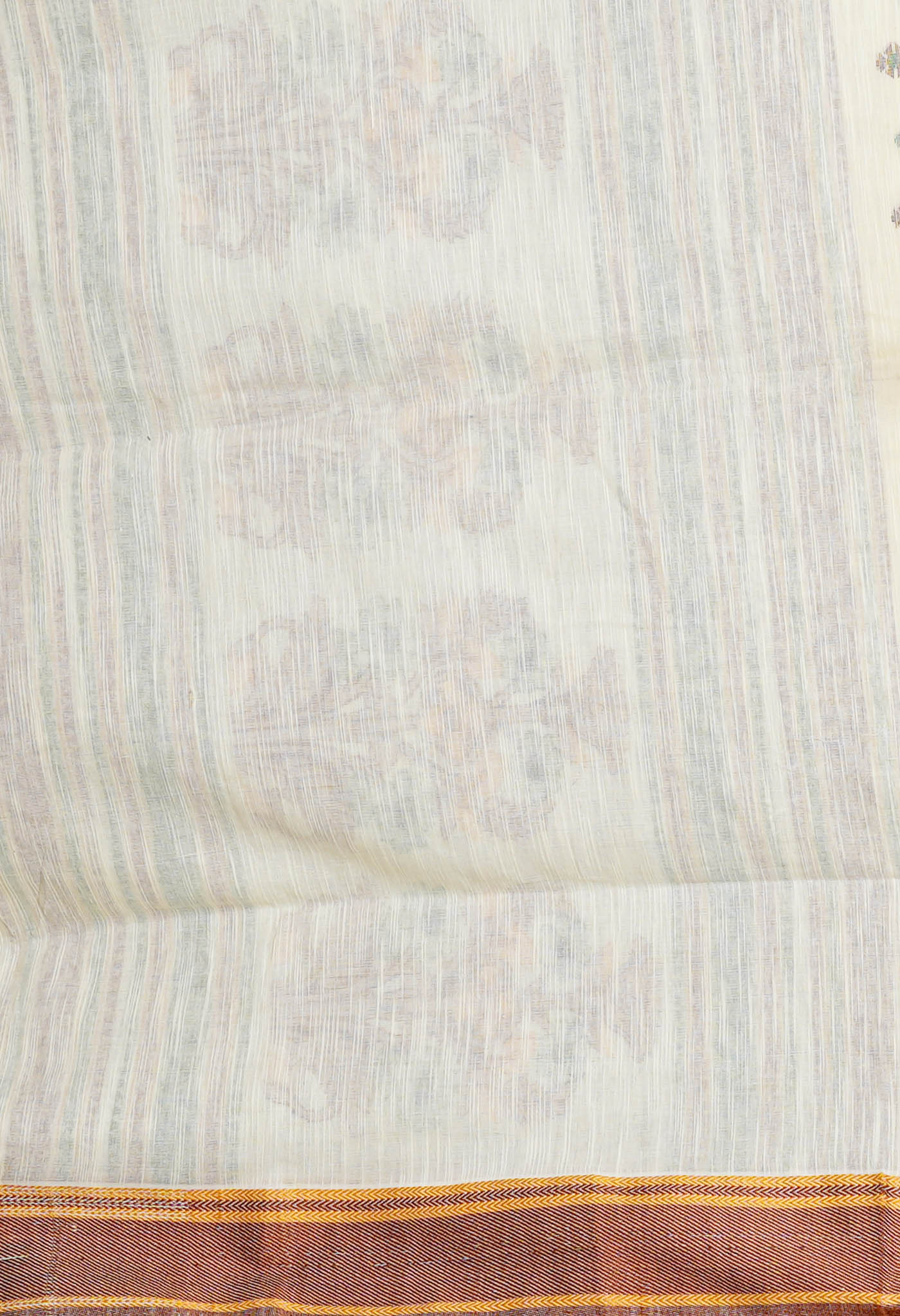 Ivory Pure  Bengal Sico Saree-UNM80180