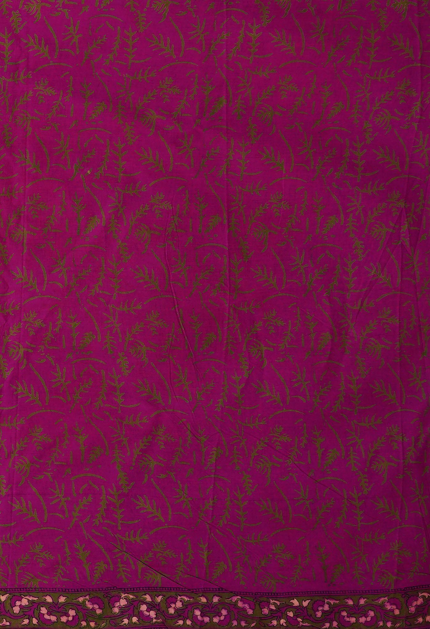 Purple Pure Hand Block Printed Kota Saree-UNM80299