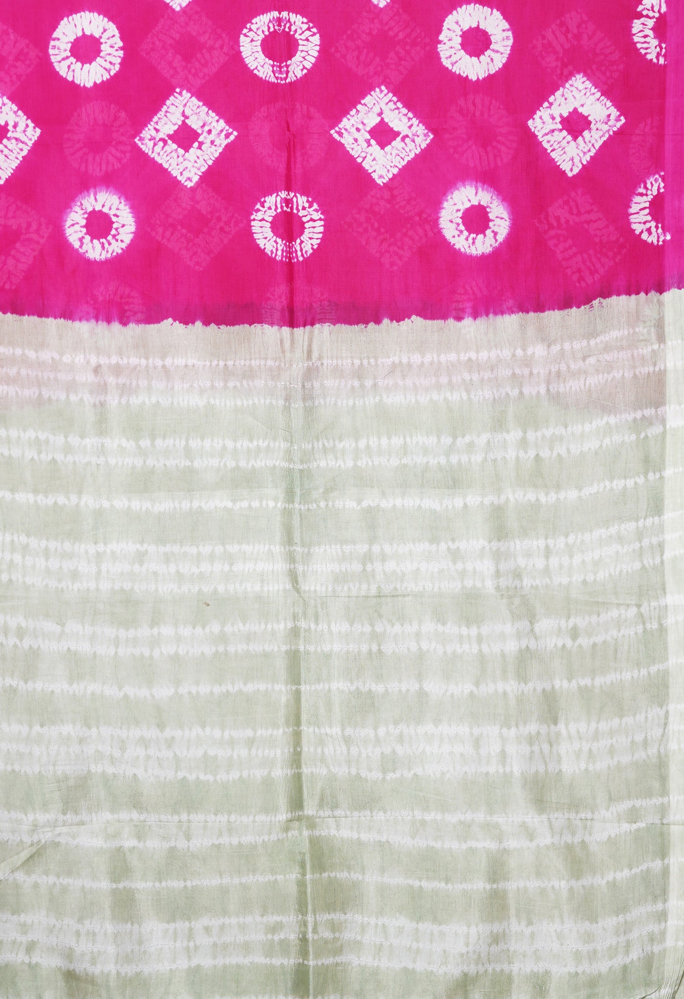 Pink-Grey Pure  Tie And Dye Shibori Printed Soft Silk Saree-UNM80459