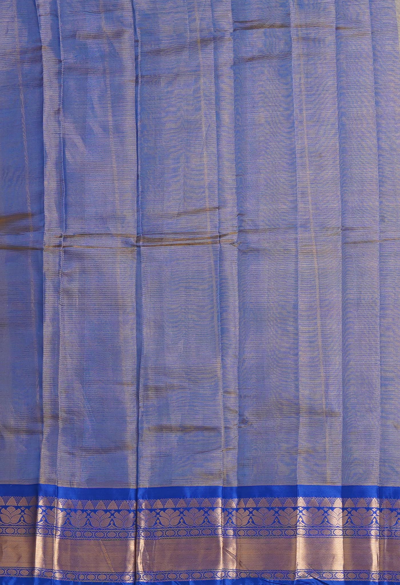 Yellow-Blue Pure Handloom Gadwal Soft Silk Saree-UNM80507