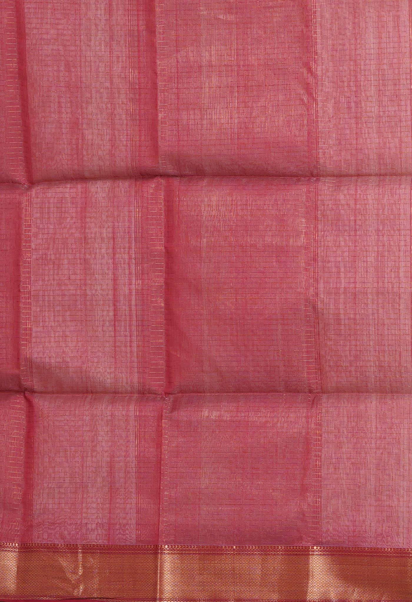 Ivory Pure Handloom Maheshwari With Checks Weaving Sico Saree-UNM80522