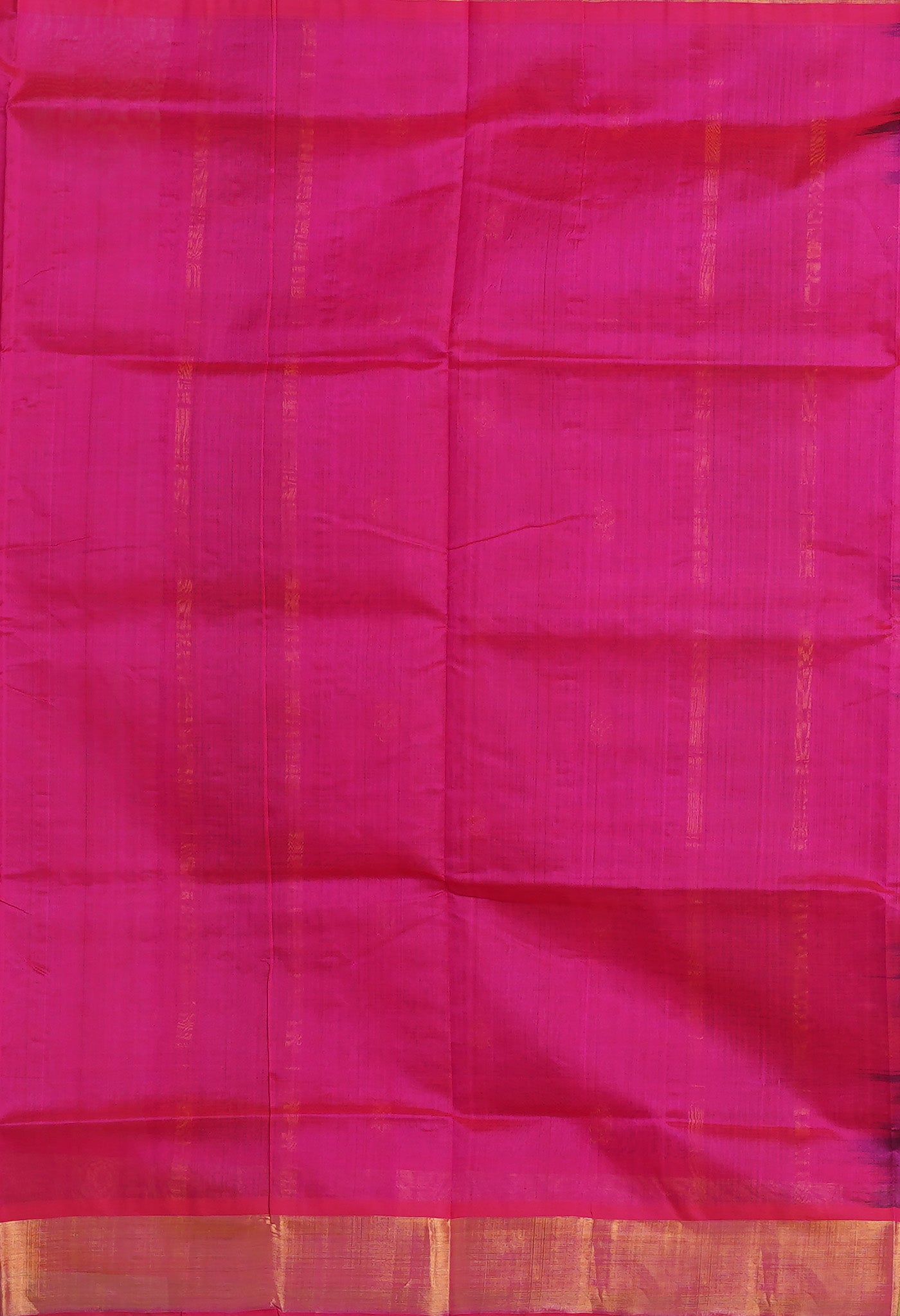 Dark Green-Pink Pure Handloom Assam Sico Saree-UNM80539