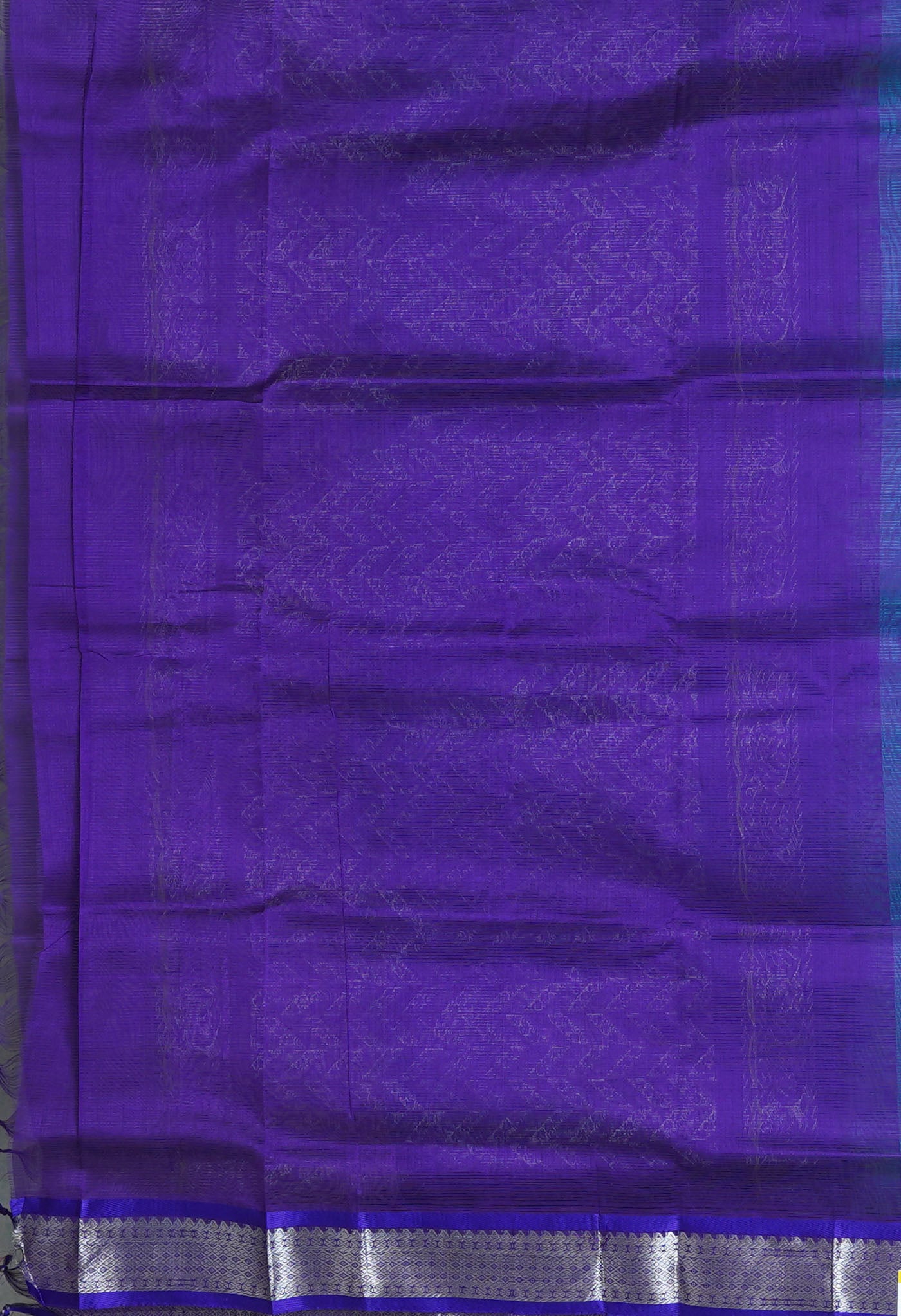 Turquoise Blue-Blue Pure Handloom Assam Sico Saree-UNM80648