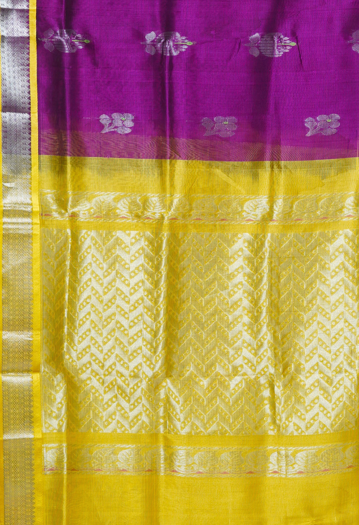 Purple Pure Handloom Assam Sico Saree-UNM80652