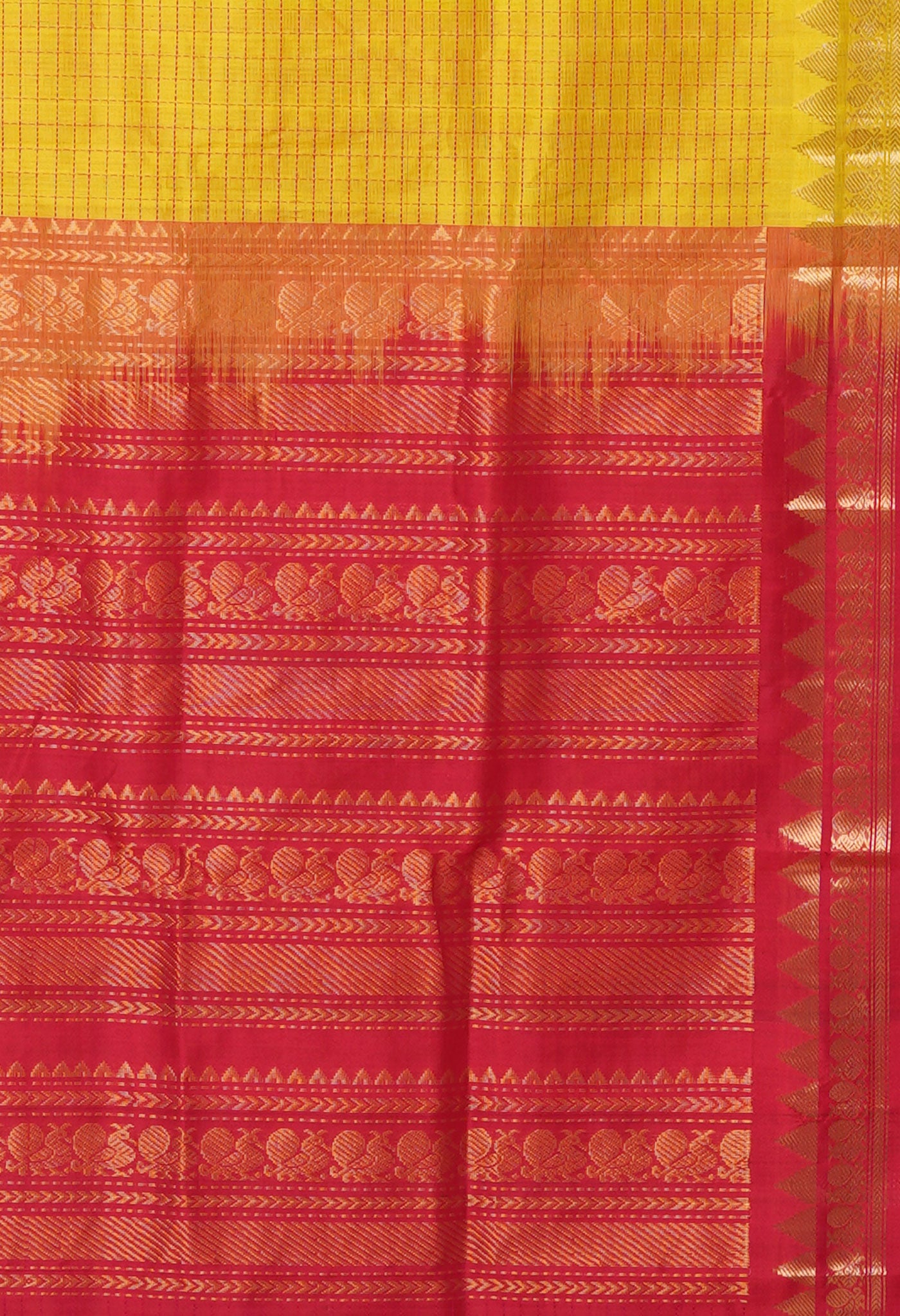 Yellow Pure Assam Sico Saree-UNM80670