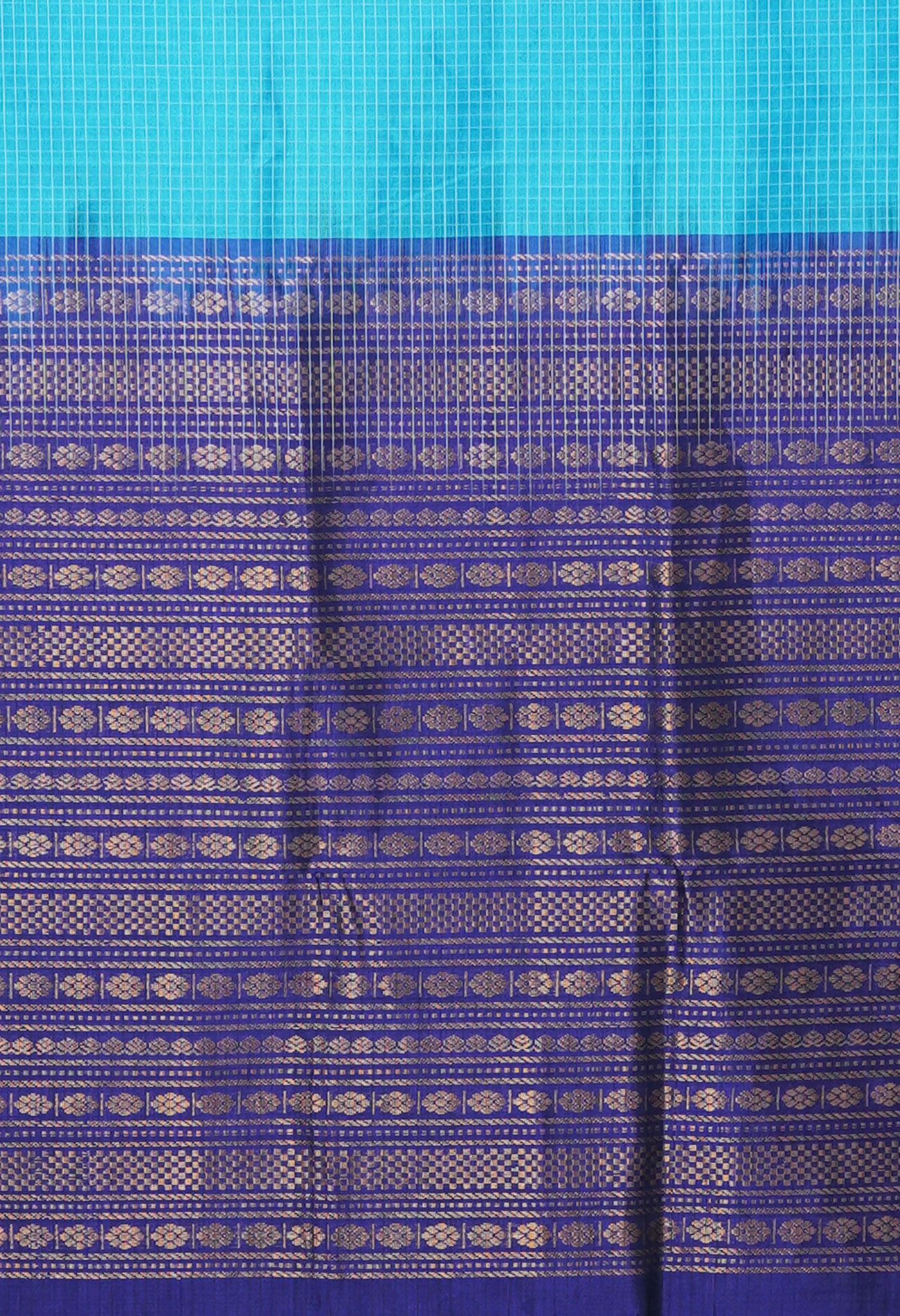 Blue Pure Assam Sico Saree-UNM80671