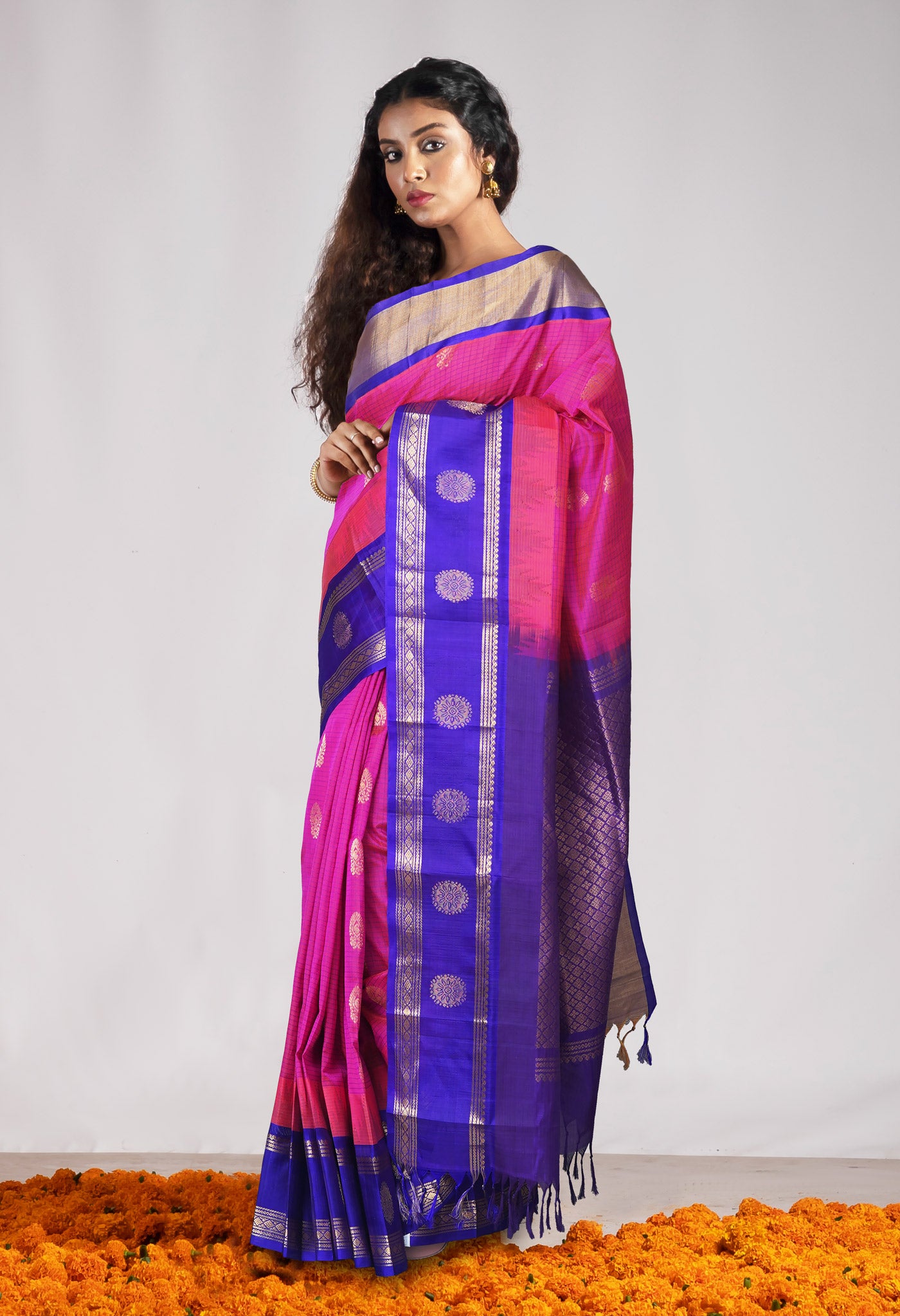 Pink Pure Assam Sico Saree-UNM80679