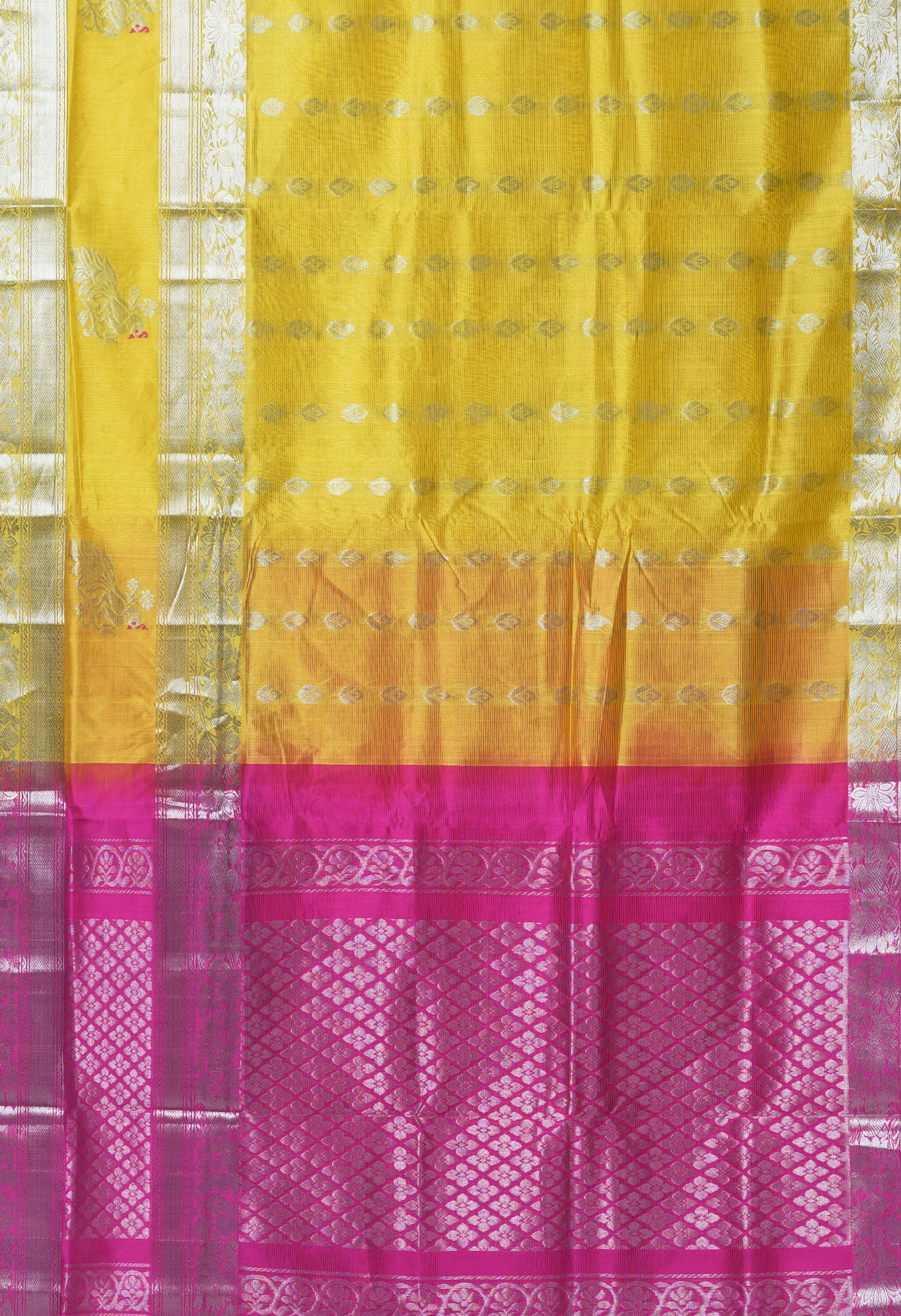 Golden Yellow Pure Assam Sico Saree-UNM80687