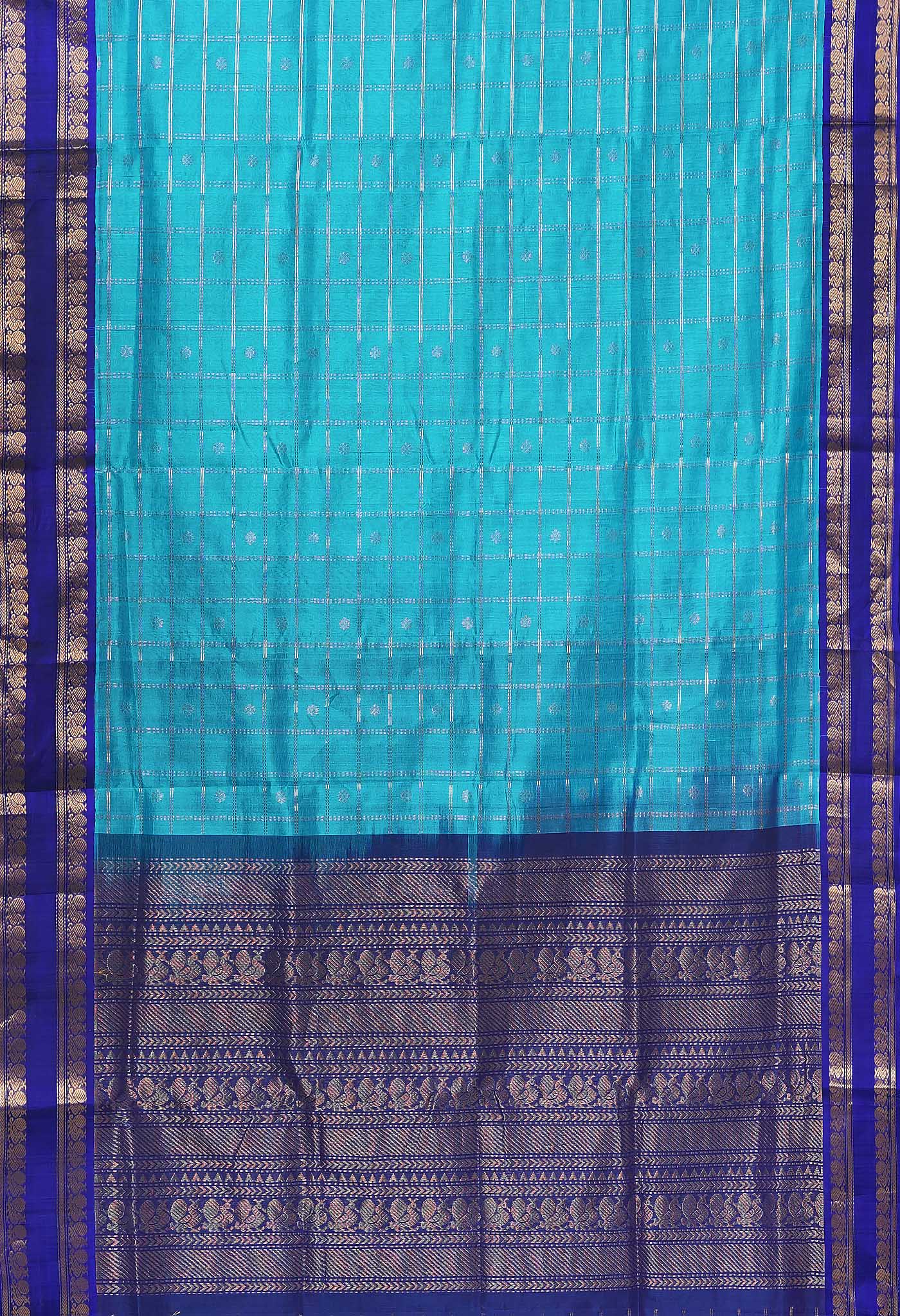 Blue Pure Assam Sico Saree-UNM80689