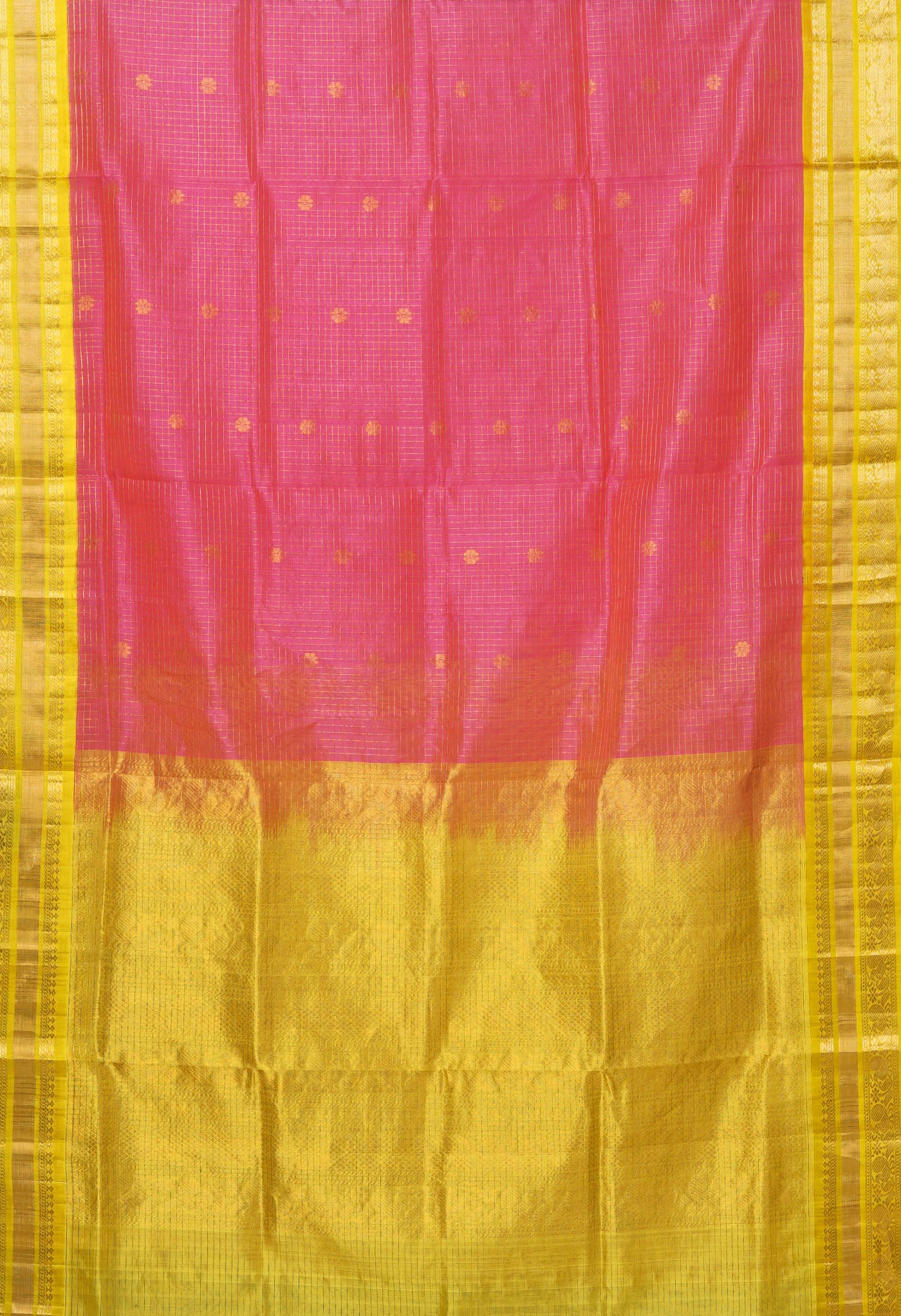 Coral Pink Pure Assam Sico Saree-UNM80691