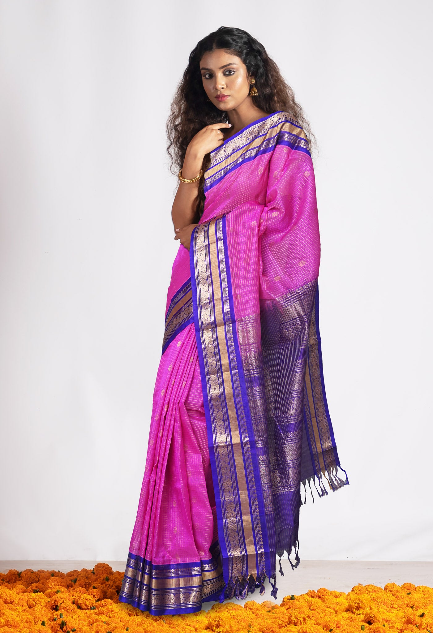 Pink Pure Assam Sico Saree-UNM80693