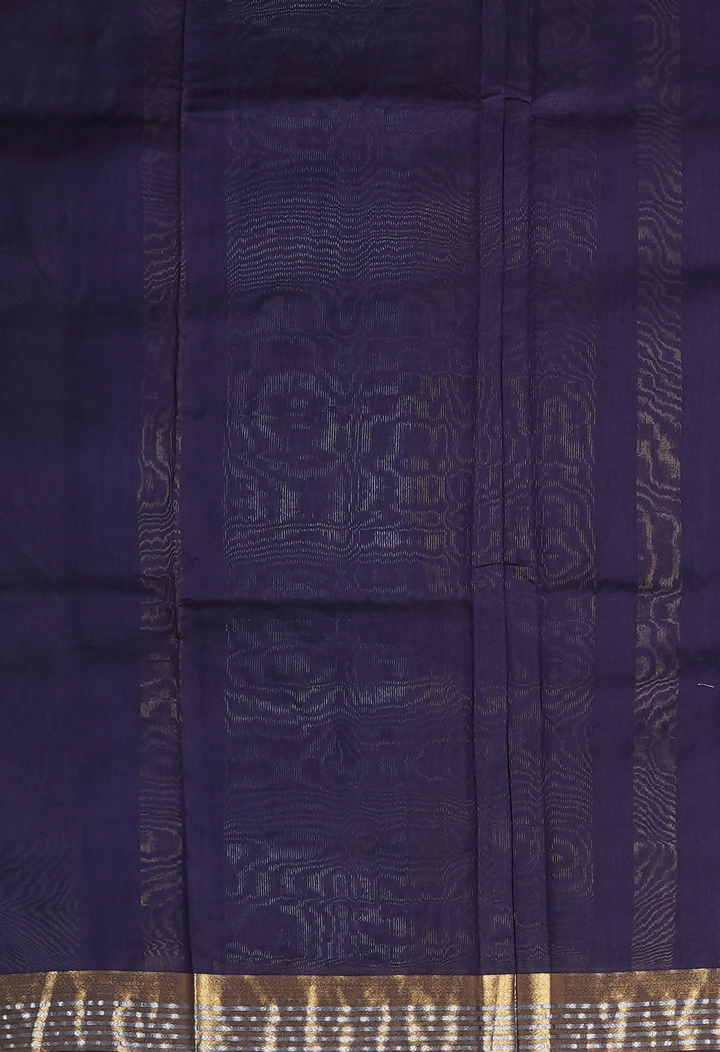 Navy Blue Pure Handloom Chanderi Uppada Sico Saree-UNM80832