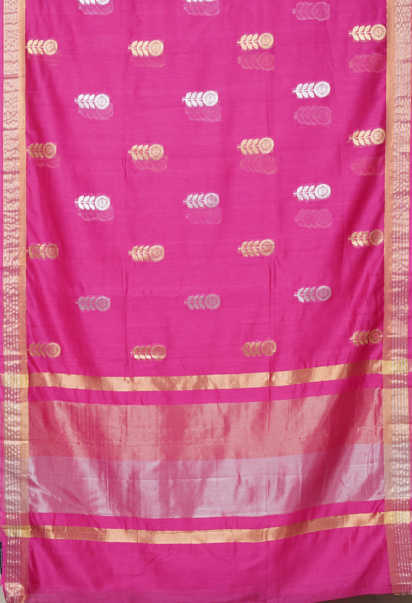 Pink Pure Handloom Chanderi Uppada Sico Saree-UNM80840