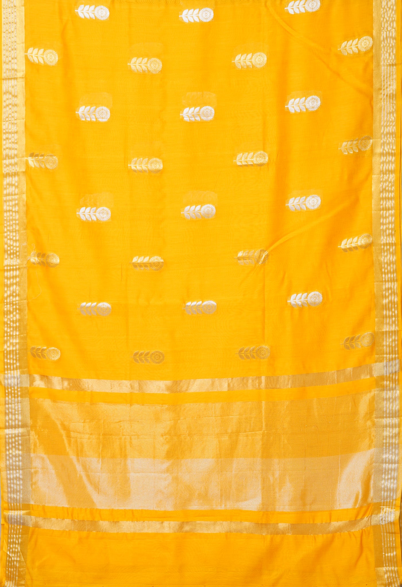 Yellow Pure Handloom Chanderi Uppada Sico Saree-UNM80843