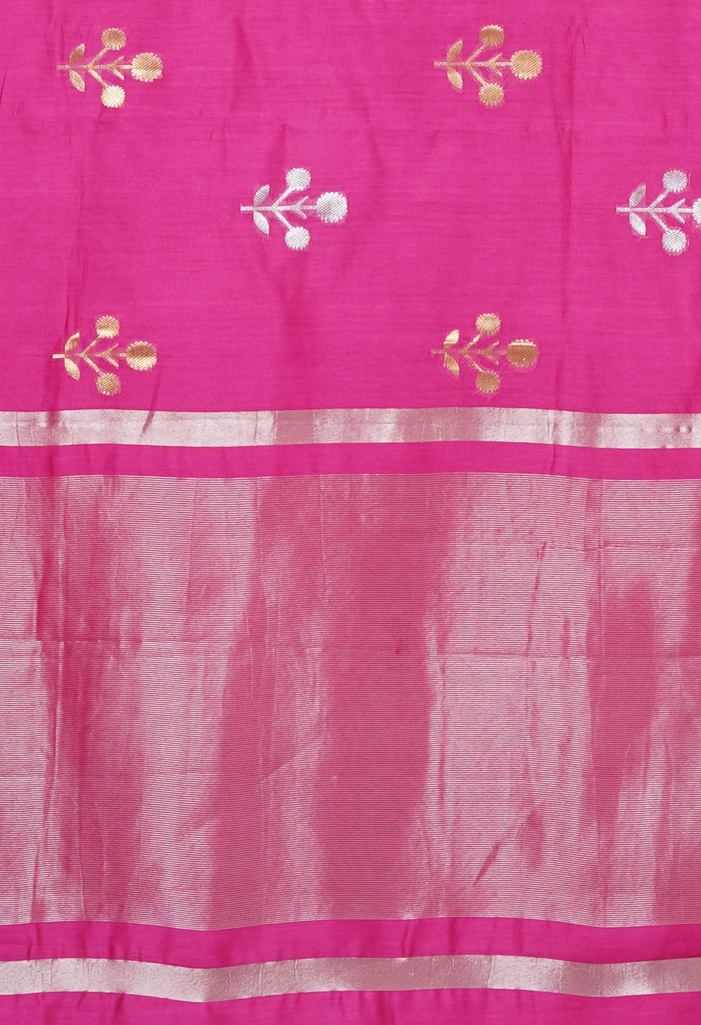 Pink Pure Handloom Chanderi Uppada Sico Saree-UNM80853