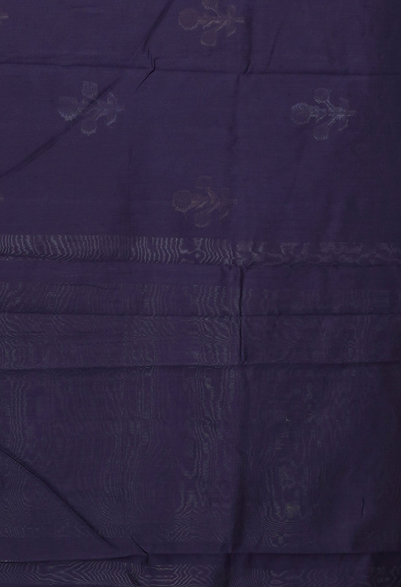 Navy Blue Pure Handloom Chanderi Uppada Sico Saree-UNM80855