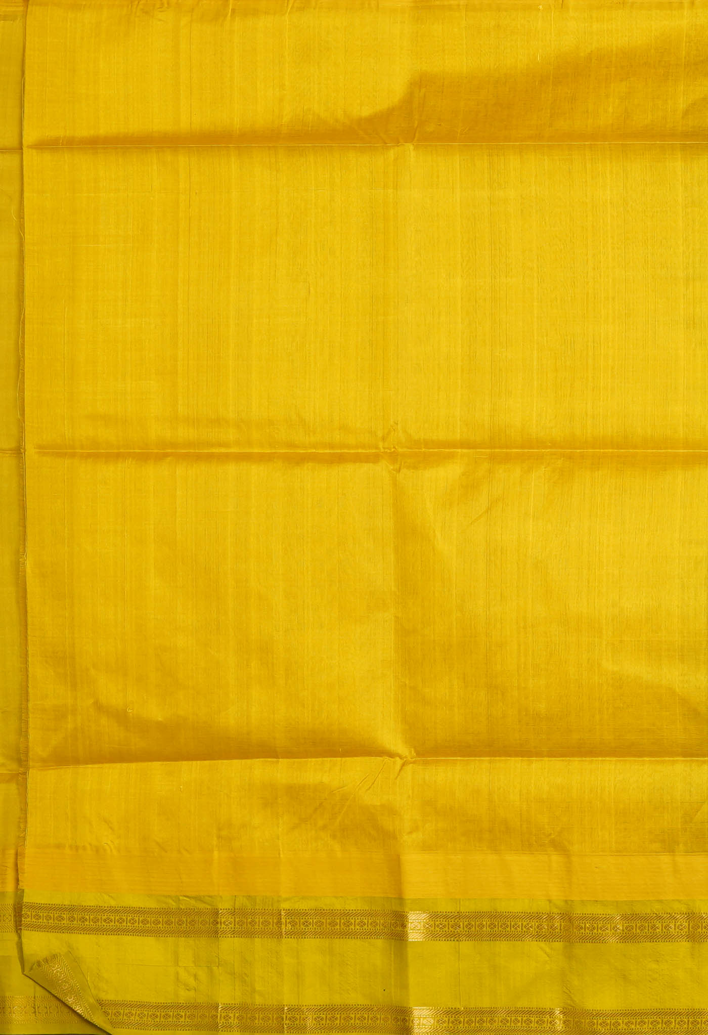 Dark Green-Yellow Pure Handloom Assam Sico Saree-UNM80884