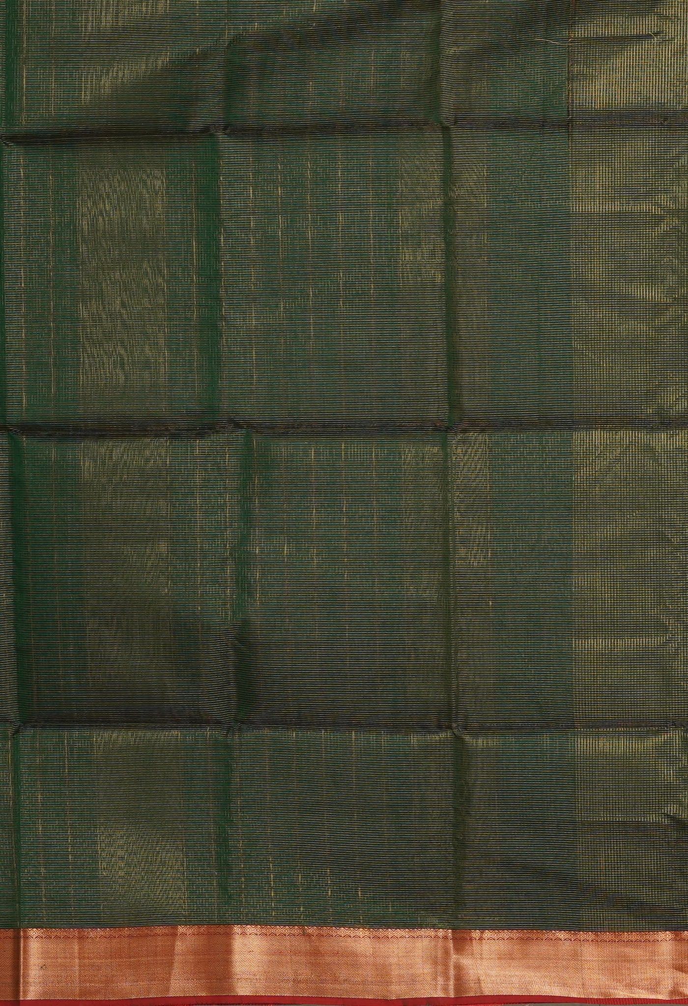 Green-Red Pure Handloom Maheshwari Sico Saree-UNM80889