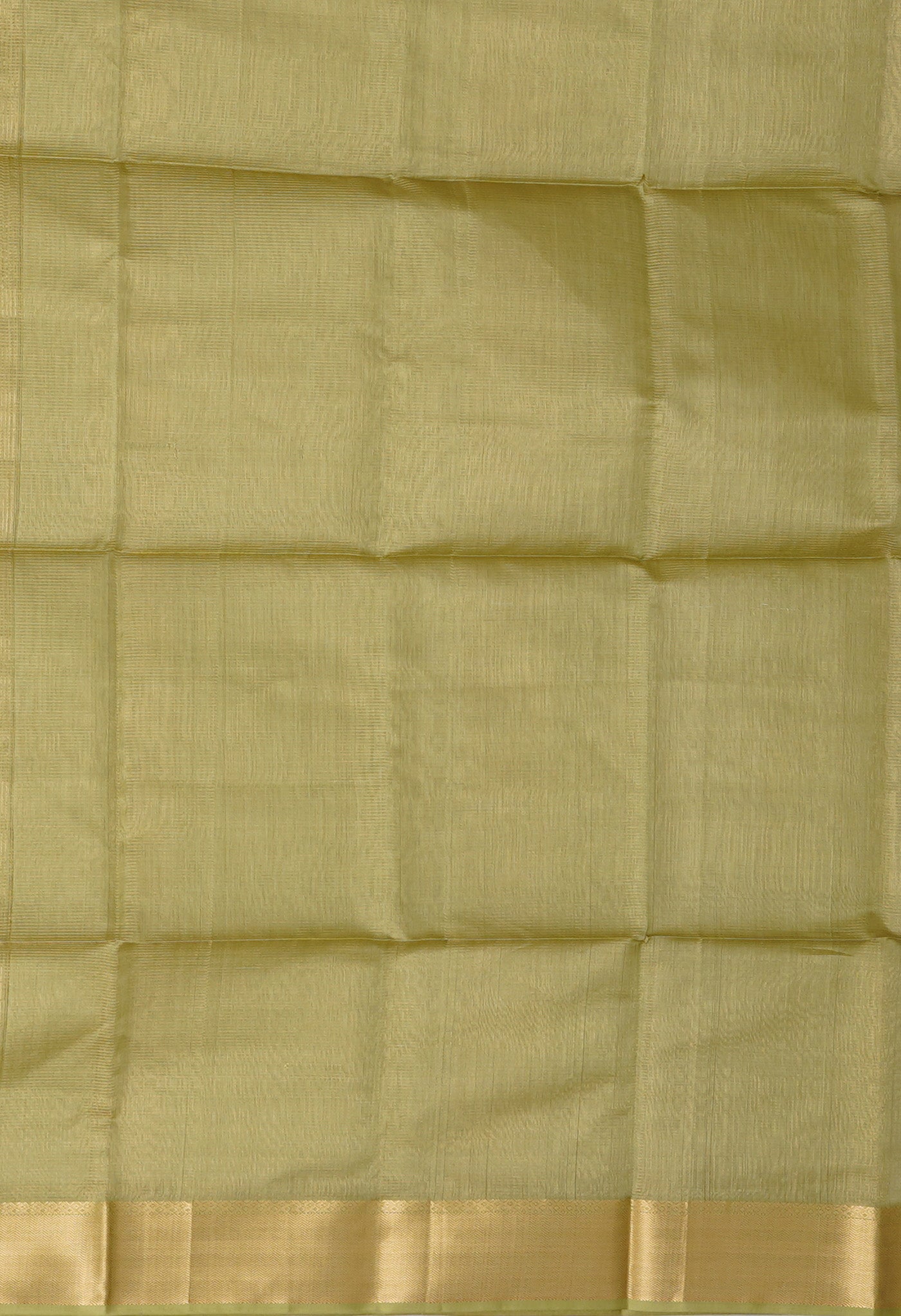 Pale Olive Green Pure Handloom Maheshwari Sico Saree-UNM80895